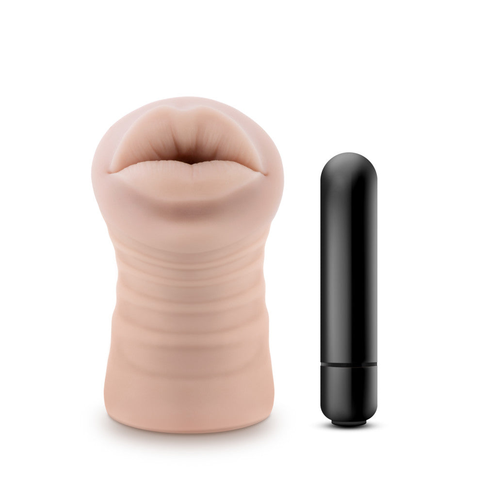 M For Men By Blush® | Angie Realistic Vanilla Vibrating Masturbator / Stroker、mySite、bottomscart
