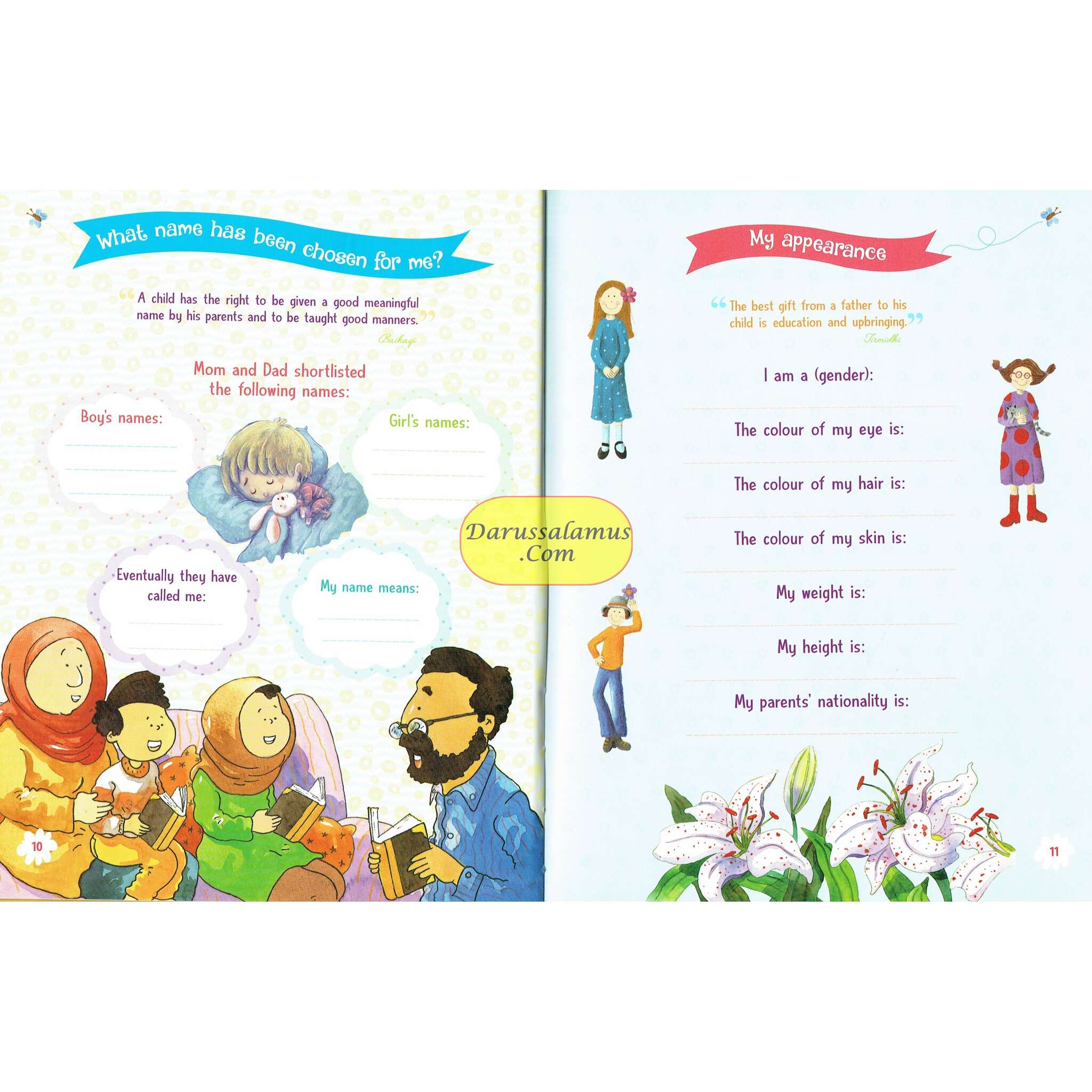 Muslim Baby Record Book (For Girls)、mySite、topwebapps