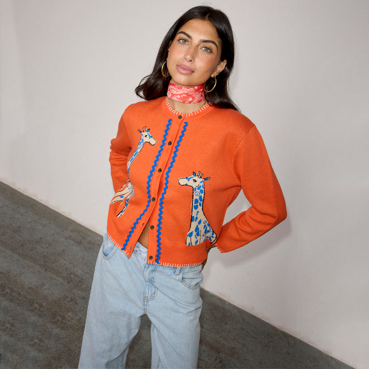 Giraffe Knit Cardigan、mySite、solidvoid