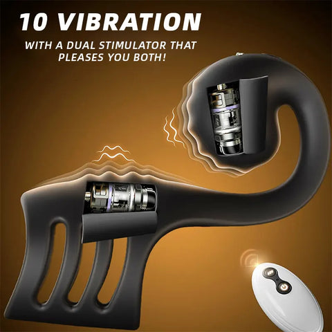 SnailVibe 360° Dual Stimulation Cock Ring Sleeve
