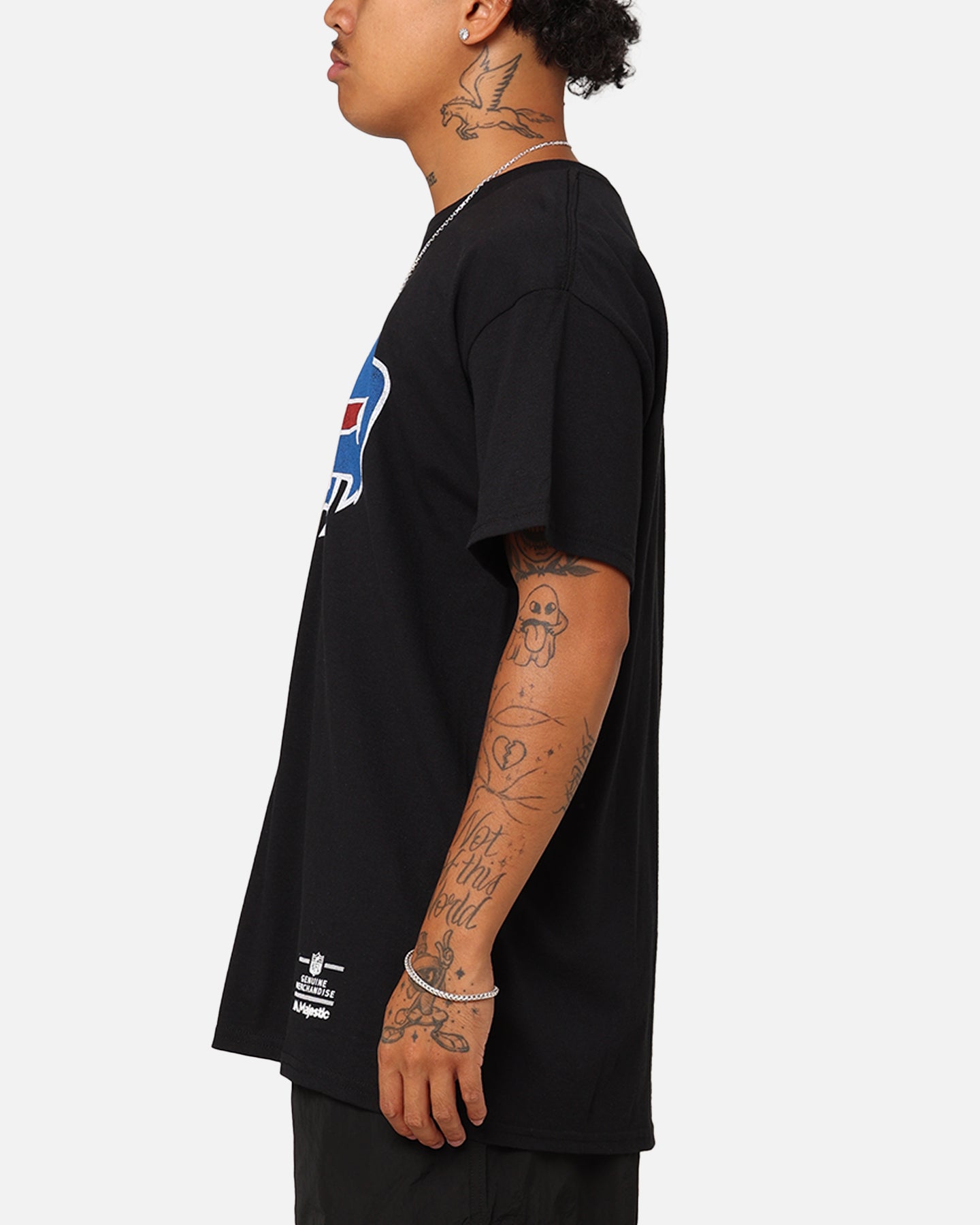 Majestic Athletic Buffalo Bills Team Crest T-Shirt Black、mySite、zt4zffjzw