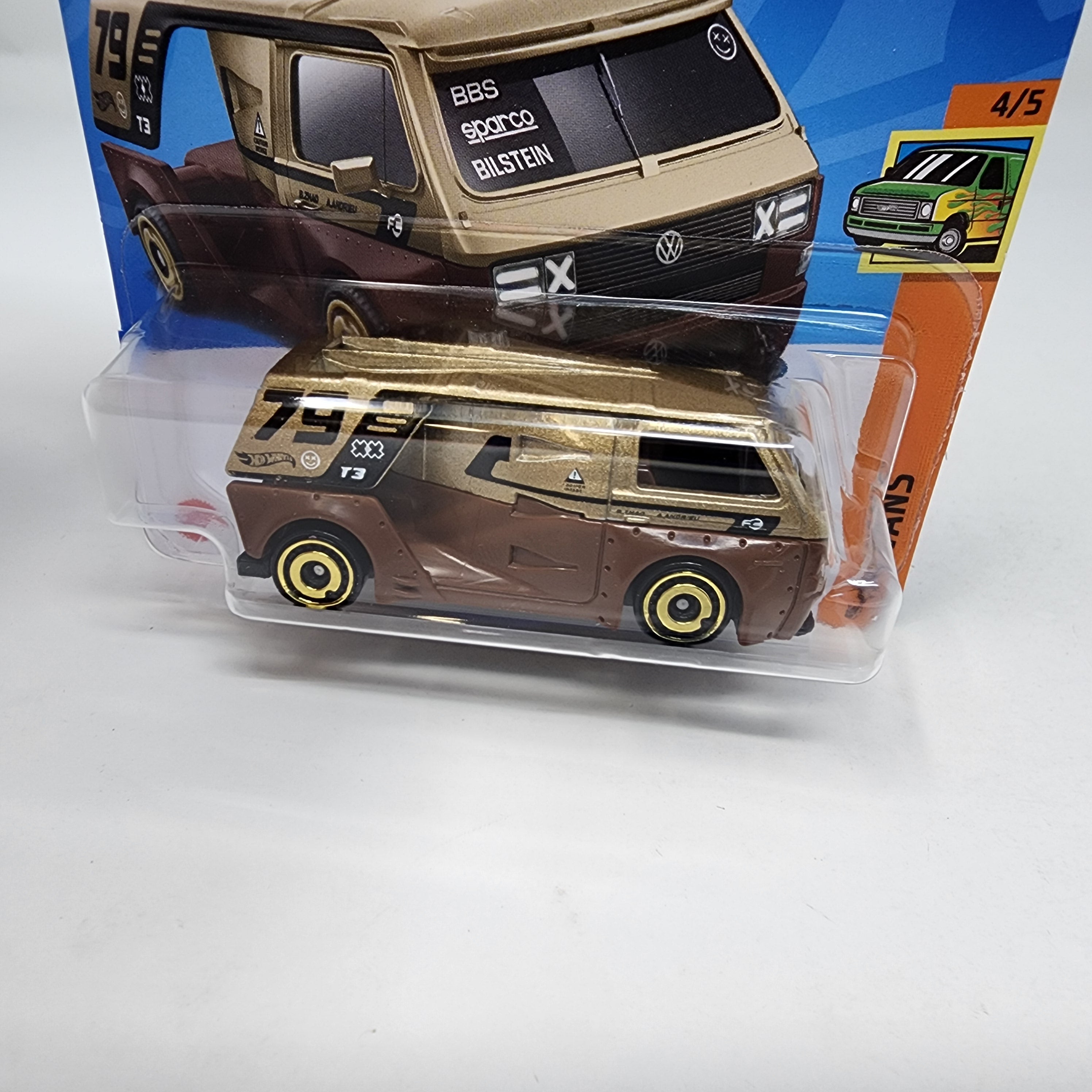 Short Card * VW T3 Custom #227 * Brown * 2024 Hot Wheels Case Q、mySite、hgirdovlk