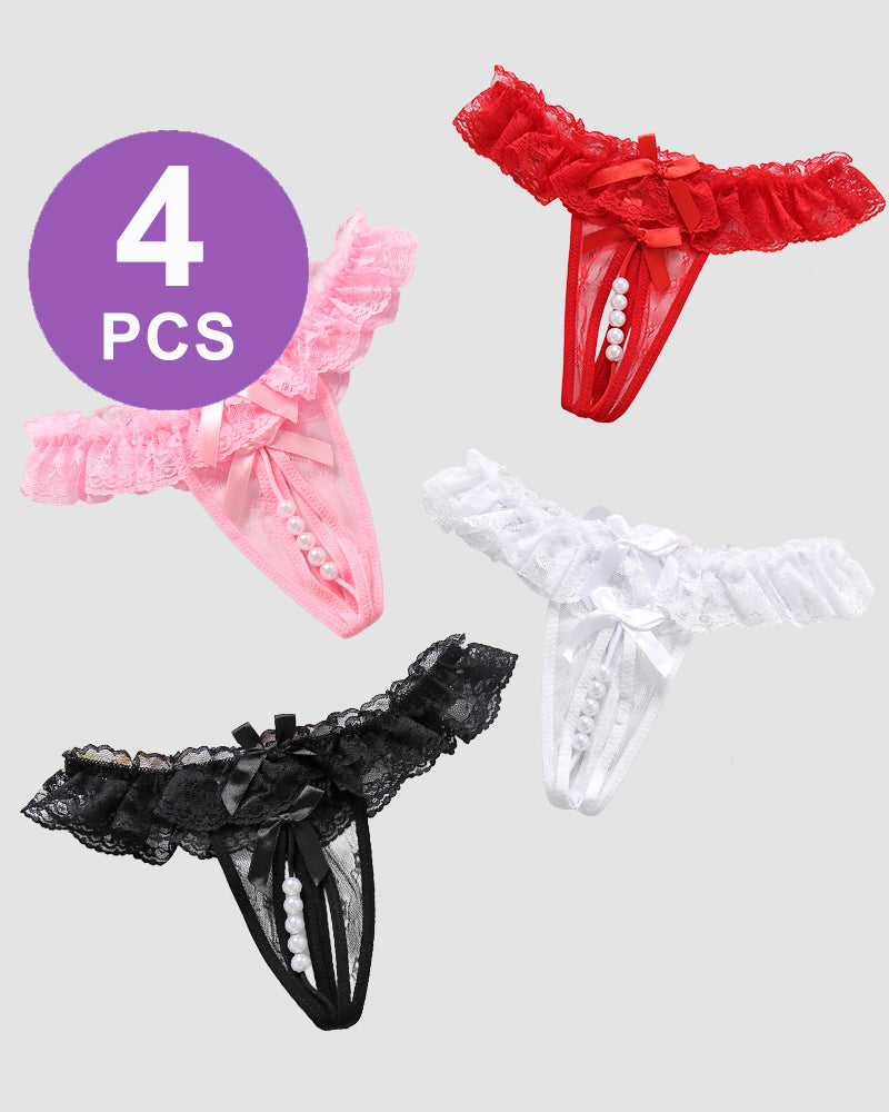 Beaded Lace Crotchless Panty、mySite、bengalsvssteelers