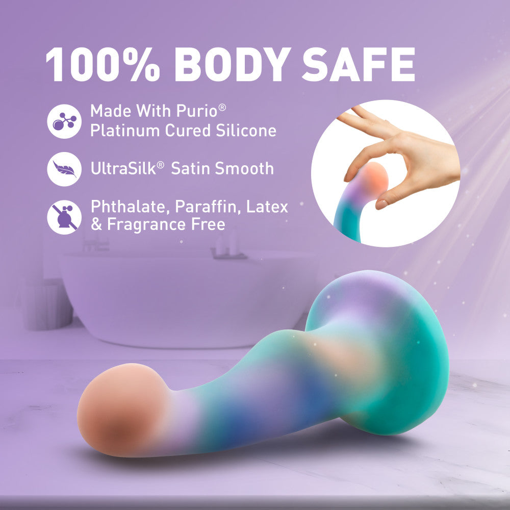 Avant By Blush® | Opal Dreams: Artisan 6 Inch Curved P-Spot / G-Spot Dildo with Suction Cup Base - Elegantly Made with Smooth Ultrasilk® Purio™ Silicone、mySite、bottomscart