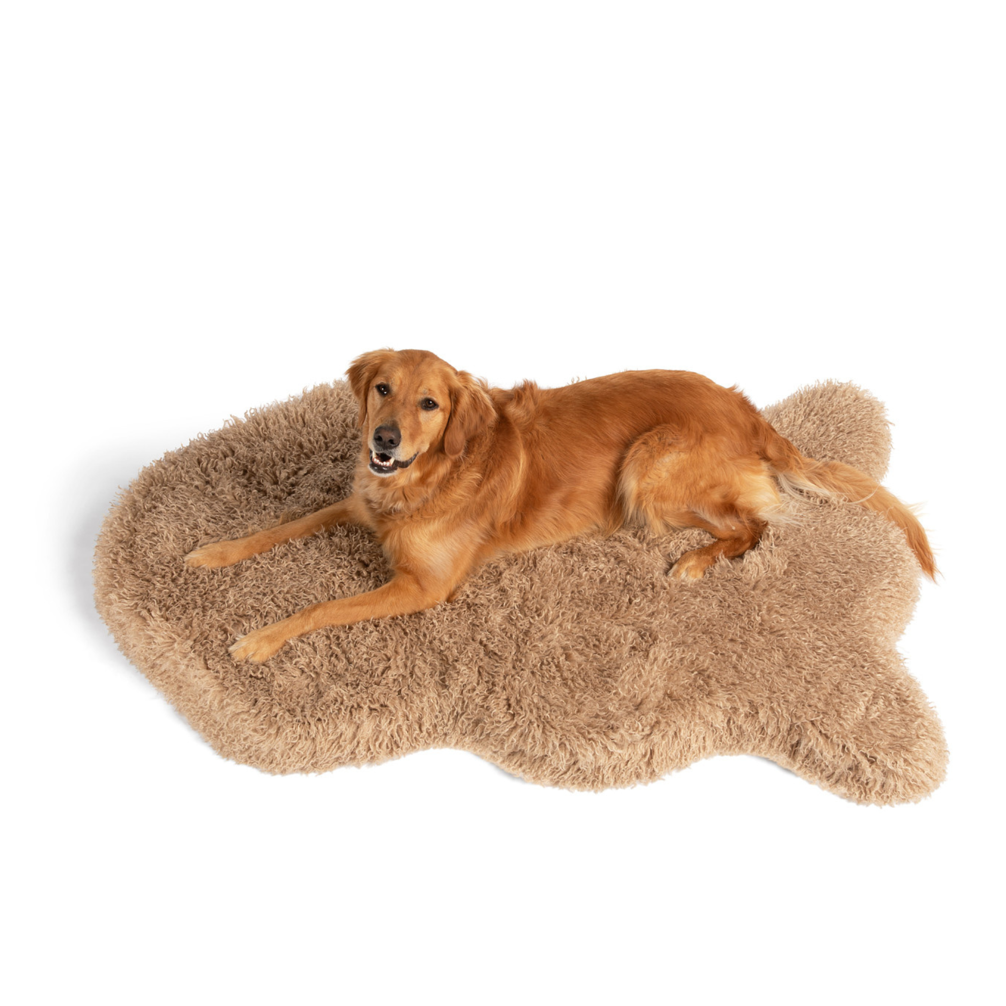 PupRug™ Luxe Faux Fur Orthopedic Dog Bed - Plush Sheep Tan、mySite、solidvoid