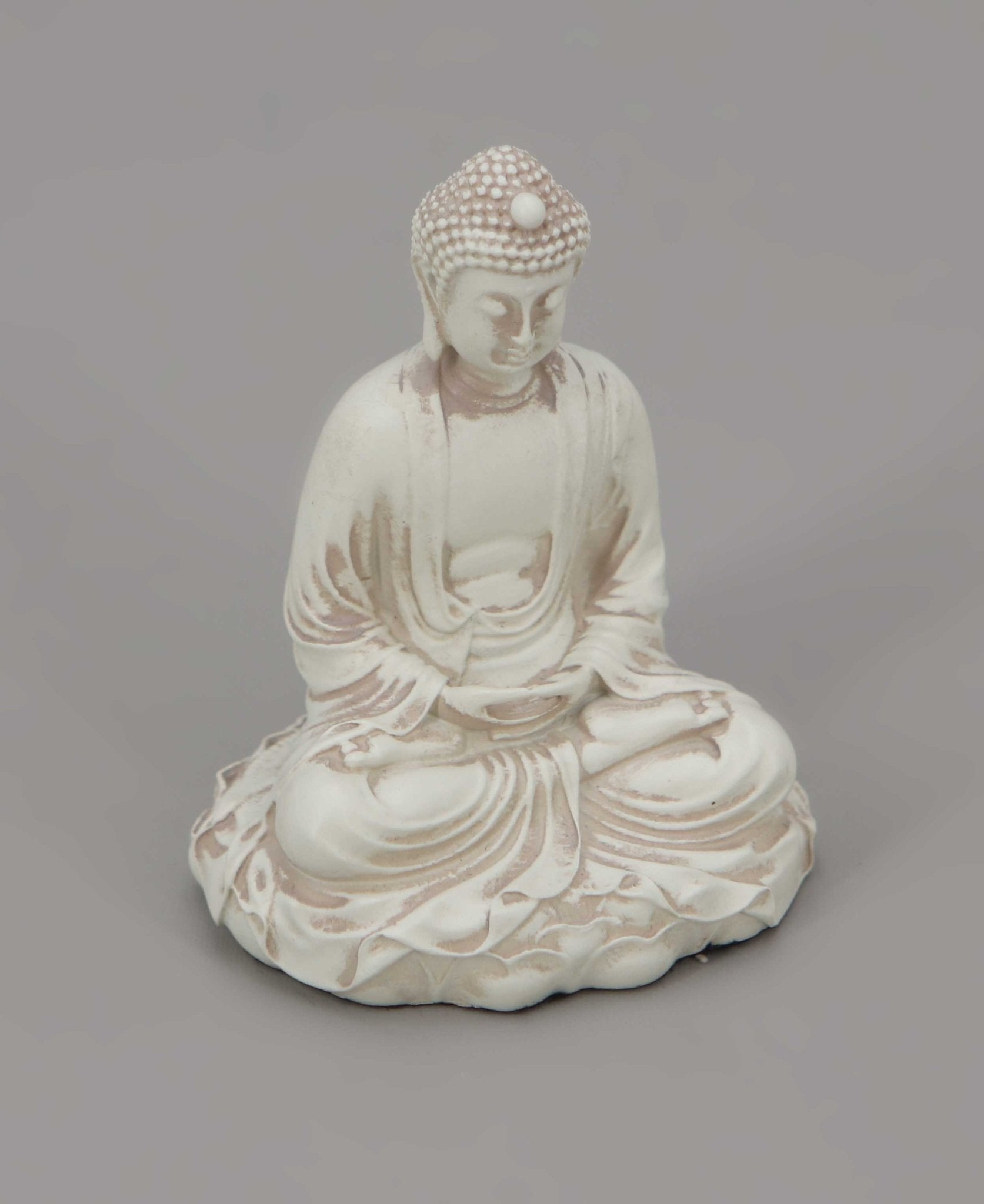 Set of Two Miniature Cream Buddha Statues、mySite、topwebapps