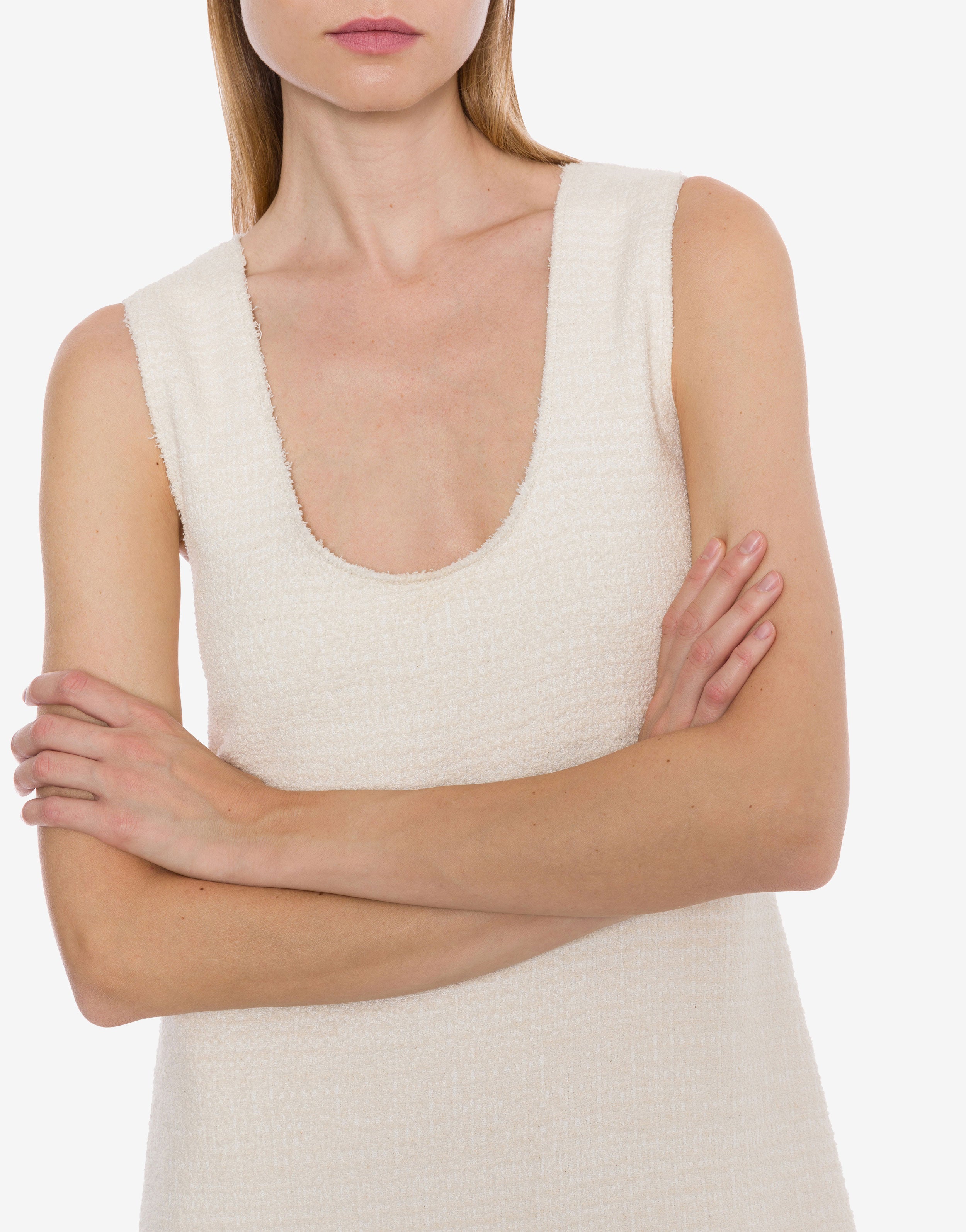 Minidress in bouclé di misto cotone、mySite、aoinhome