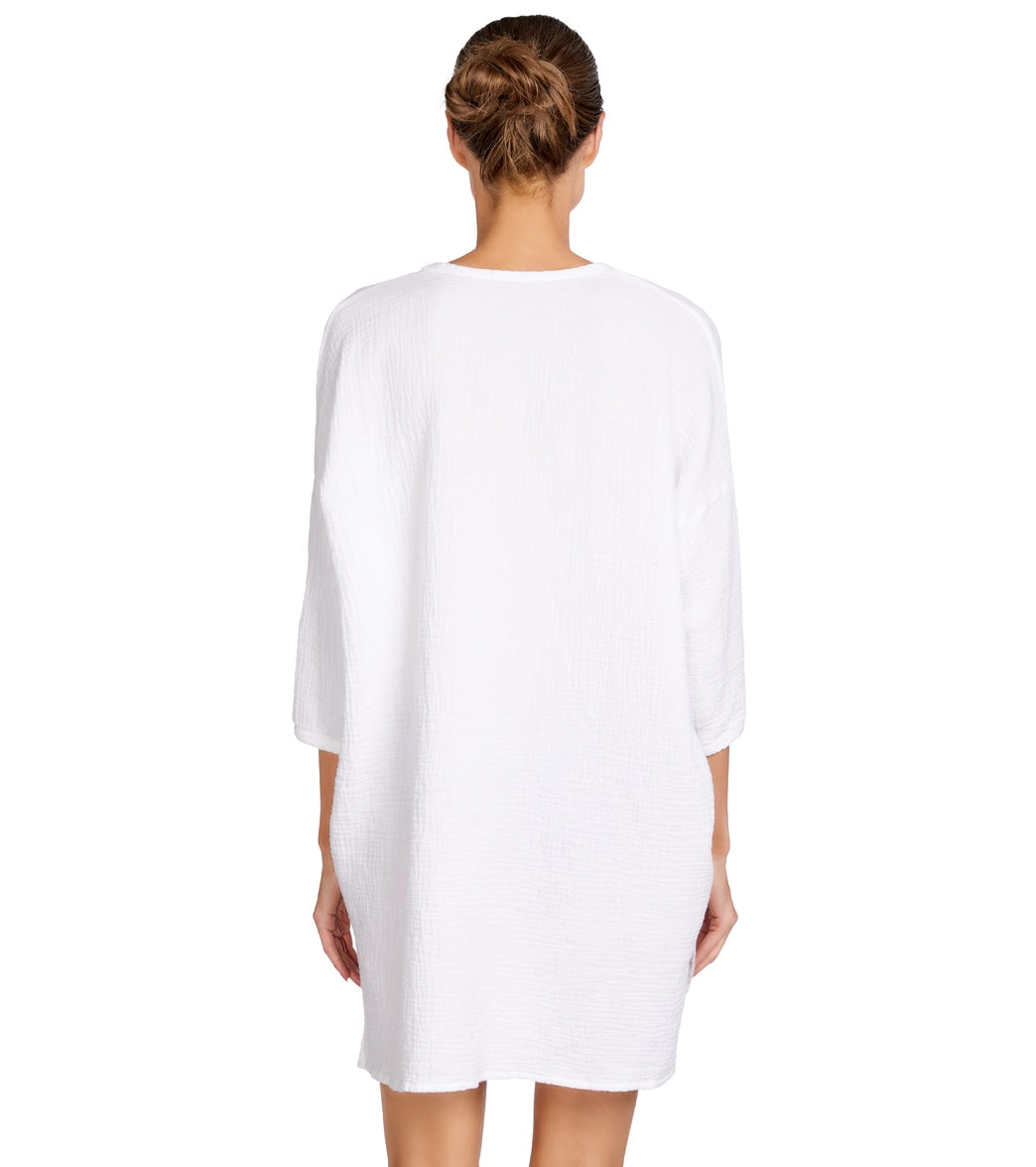 Robin Piccone Women's Emily V Neck Cover Up Tunic、mySite、noshort