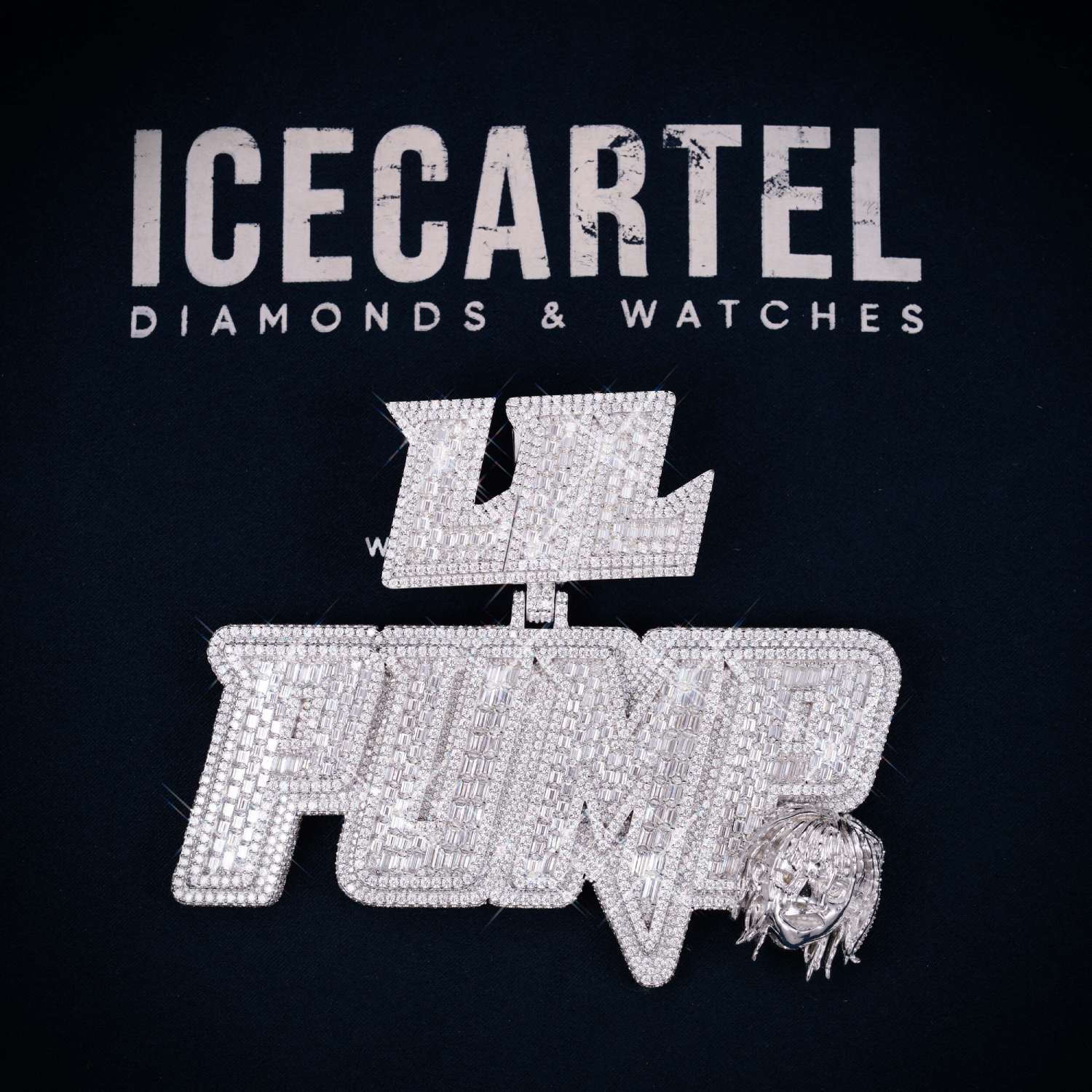 LIL PUMP Custom Diamond Pendant 14K Gold、mySite、hinf8tx79