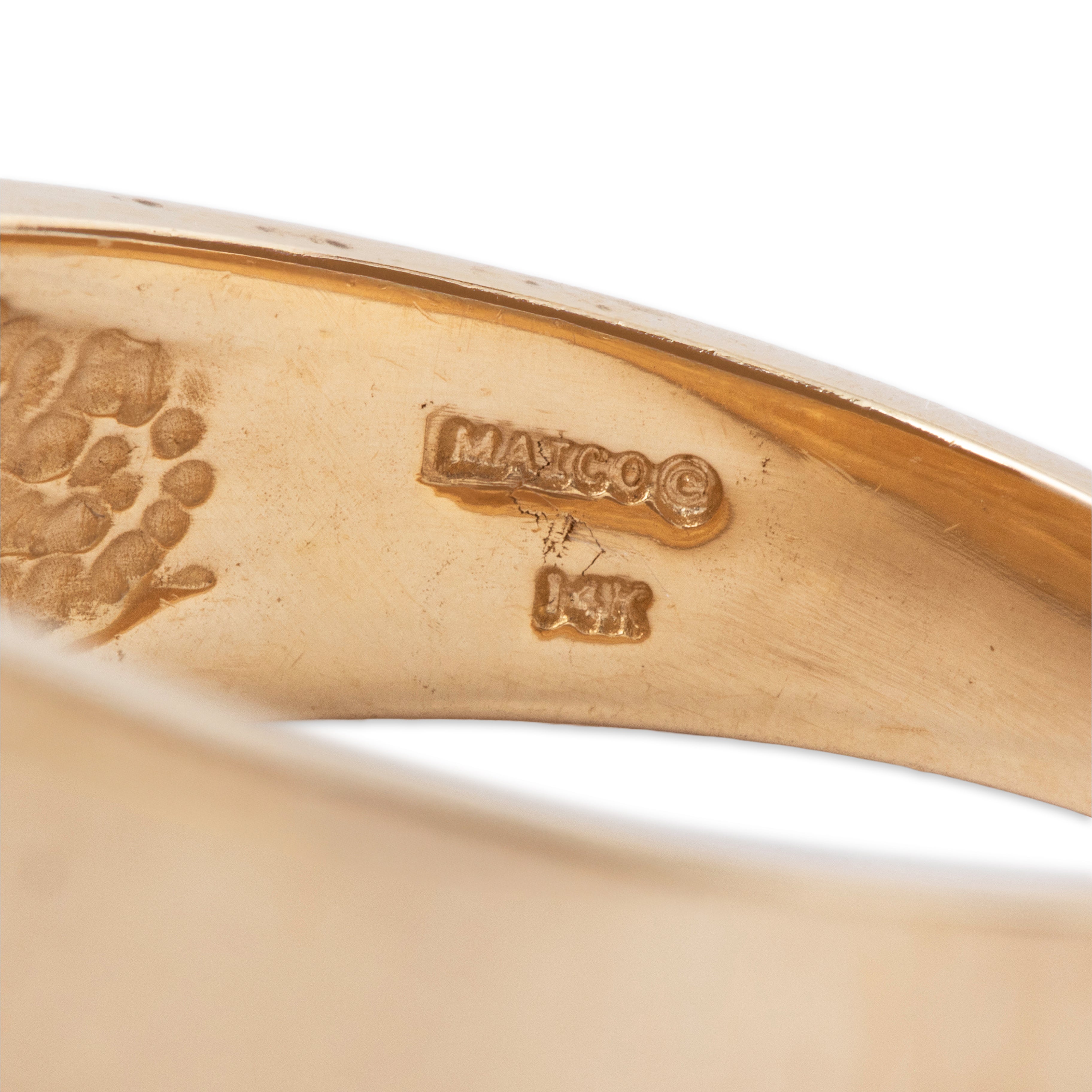 Vintage Heavy 14k Yellow Gold .44ct Diamond Sleek Modern Ring 10.50、mySite、hinf8tx79