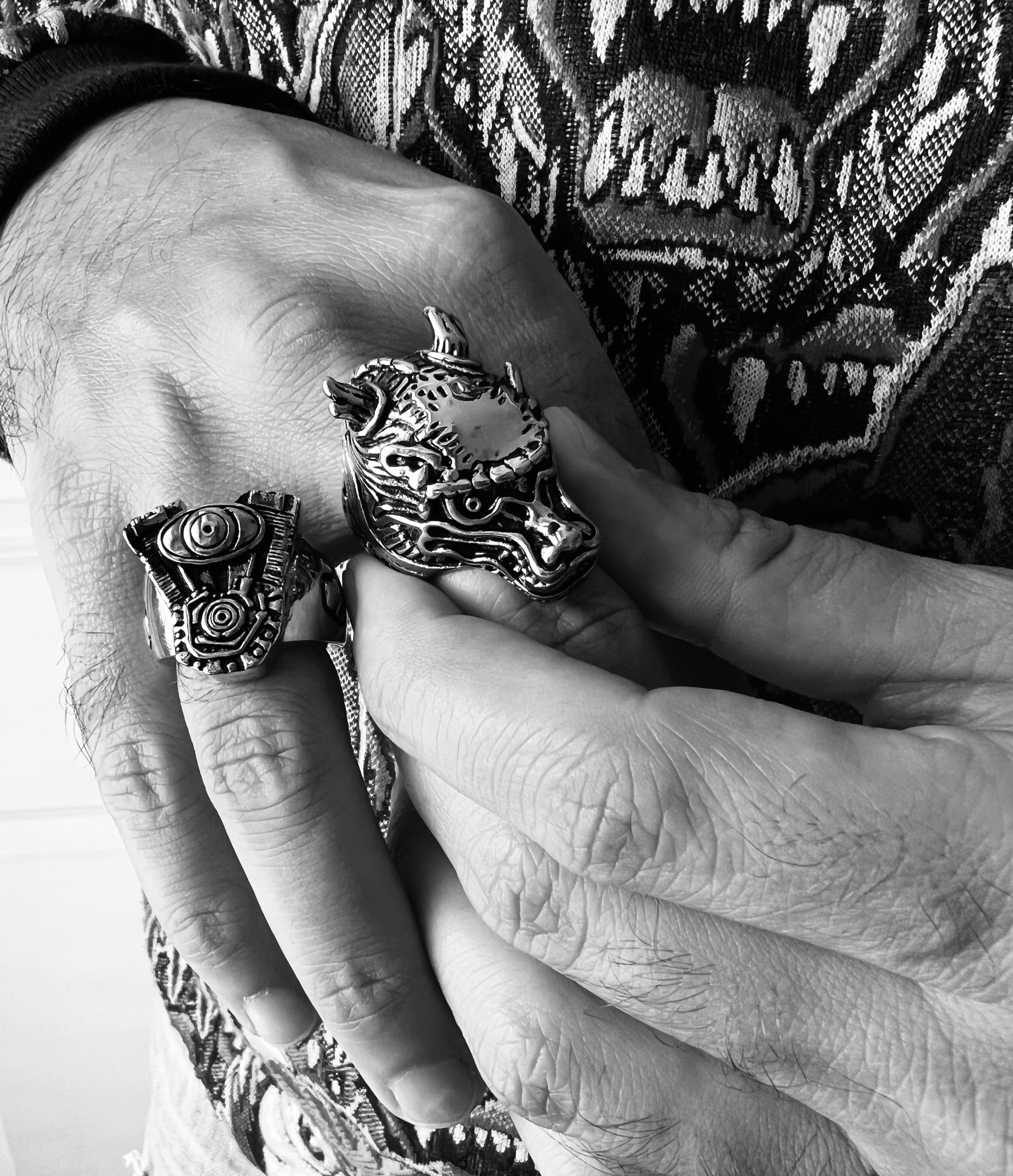 Stainless Steel Eastern Dragon Head Ring / SCR4032、mySite、dreamappss