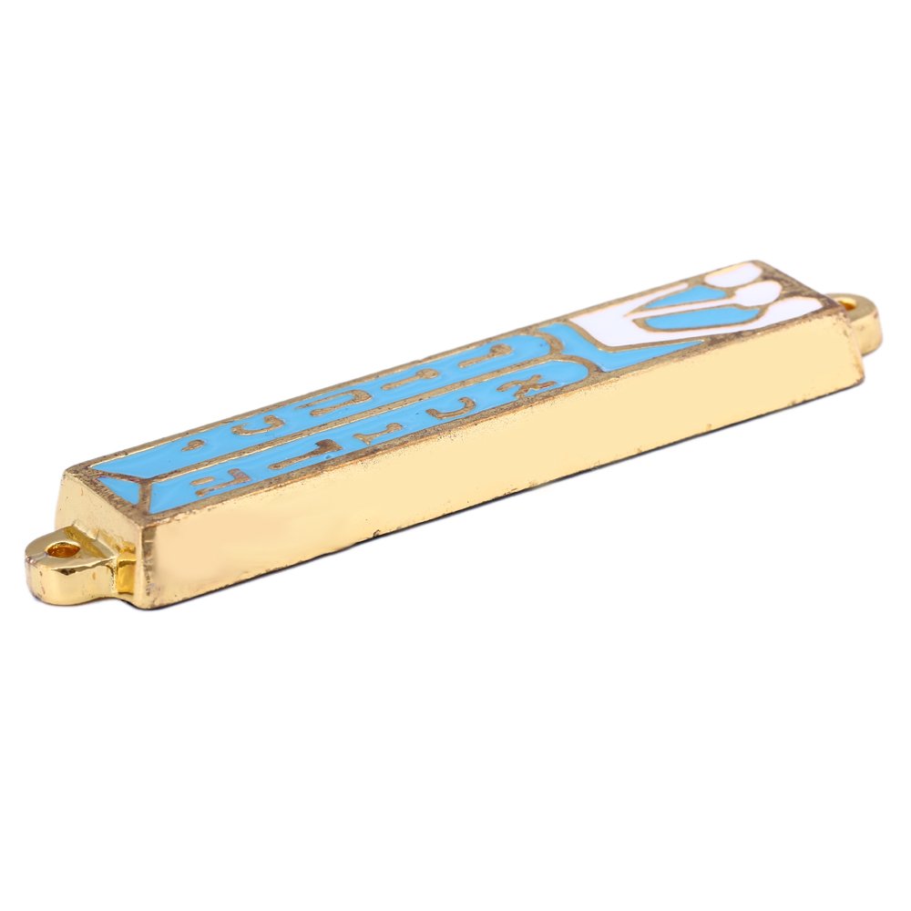 Holy Land Market Gold Plated 10 Commandments Mezuzah with Scroll Inside (Cavity in Back is About 3 Inches)、mySite、topwebapps