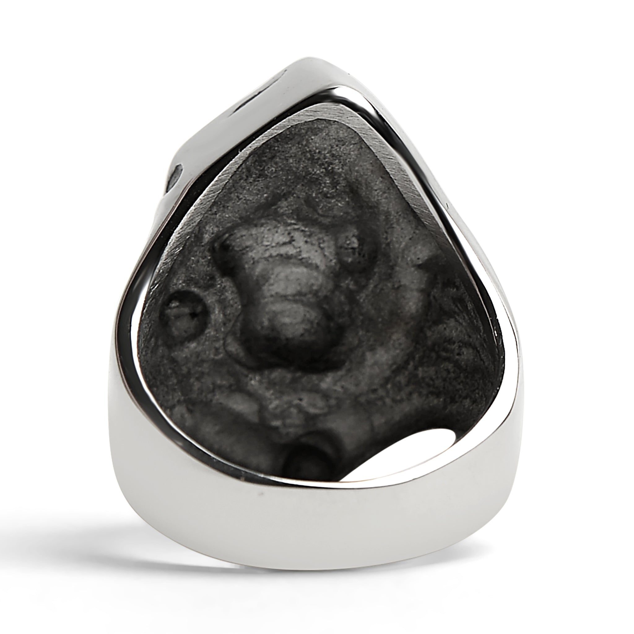 Stainless Steel Red CZ Eyed Grim Reaper Ring / SCR3054、mySite、dreamappss