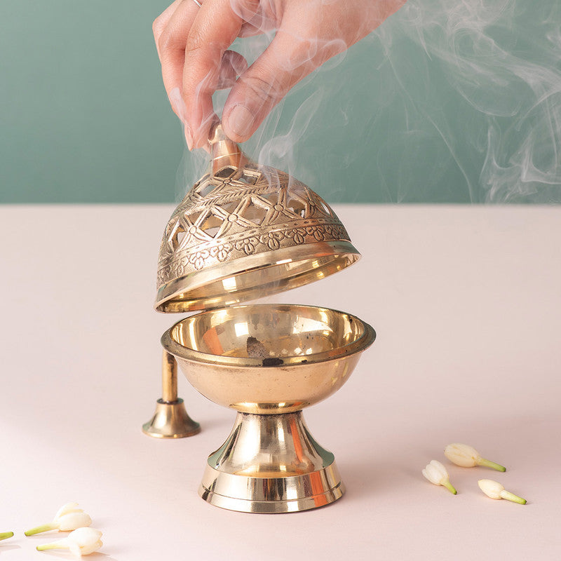 Brass Dhoop Incense Cone Holder | Golden、mySite、camillekostekn