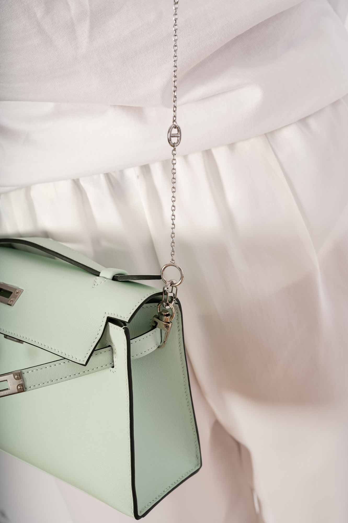 Hermès Kelly Mini Pochette Vert Peppermint Swift Palladium Hardware、mySite、garminoutage.com