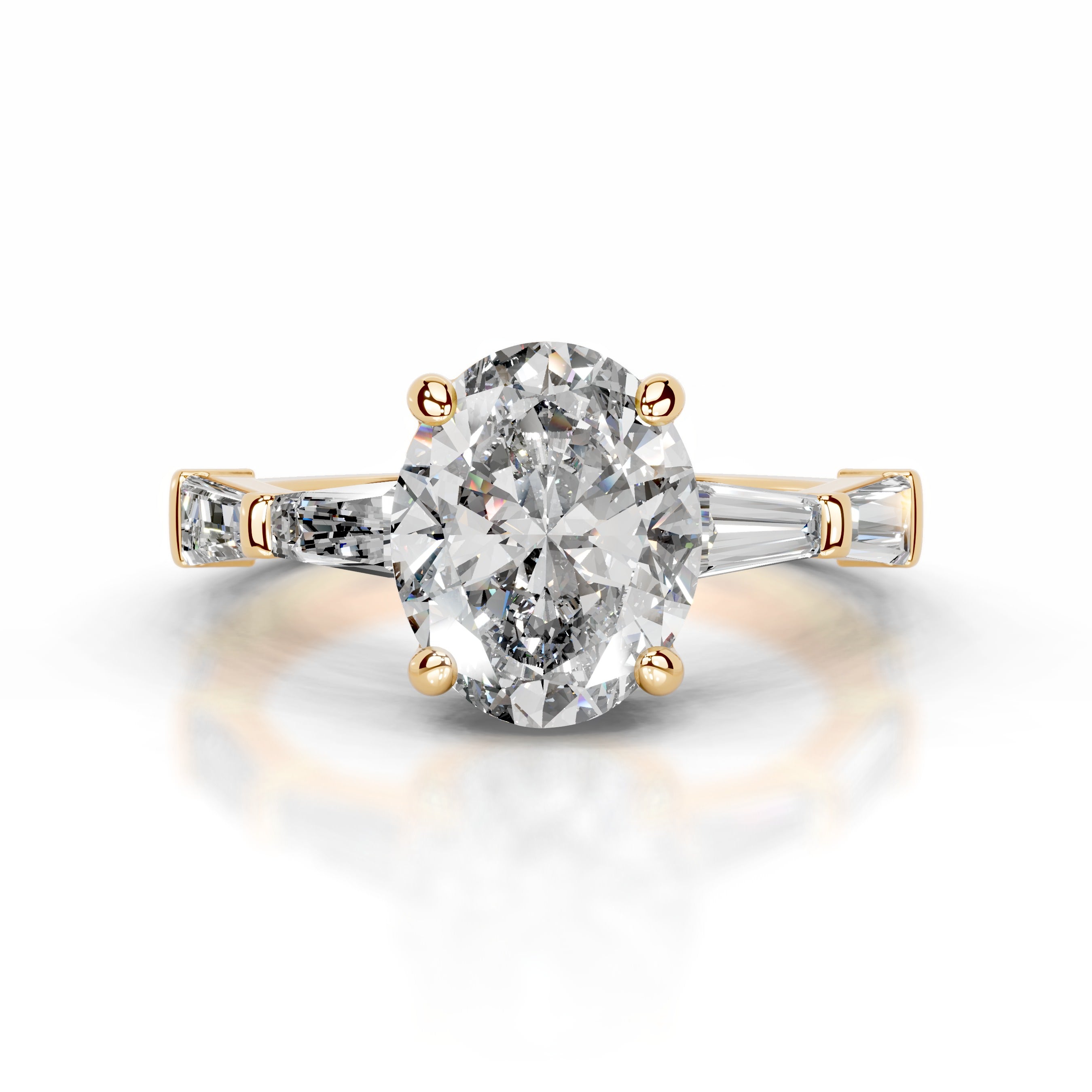 Calandra Diamond Engagement Ring - 18K Yellow Gold、mySite、hinf8tx79
