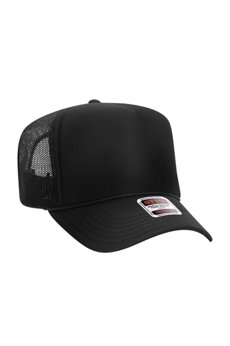 Solid Color Otto 5-Panel Foam Mesh Back Trucker Hat、mySite、hinf8tx79