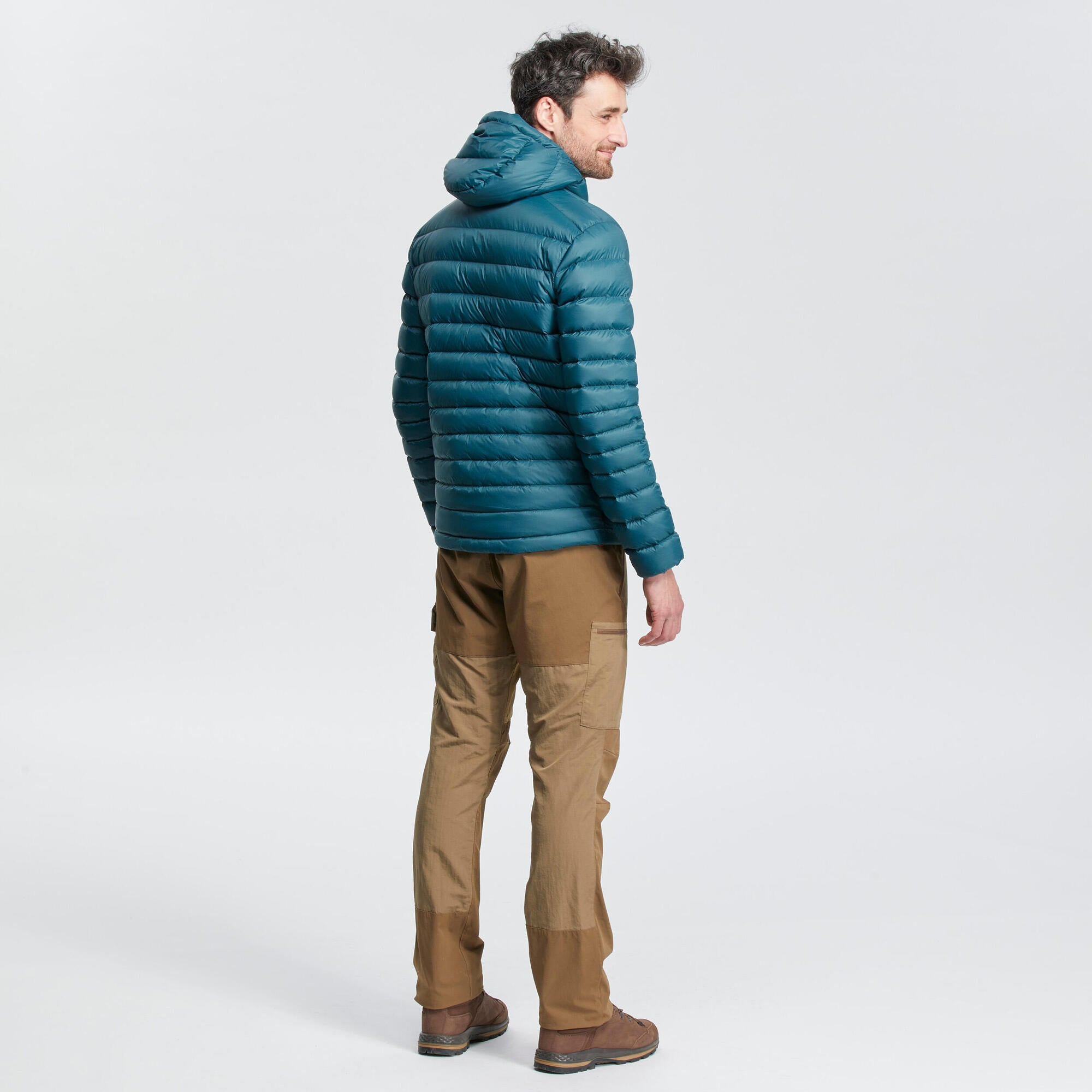 Forclaz Men's mountain and Backpacking padded and hooded jacket - MT500 14°F