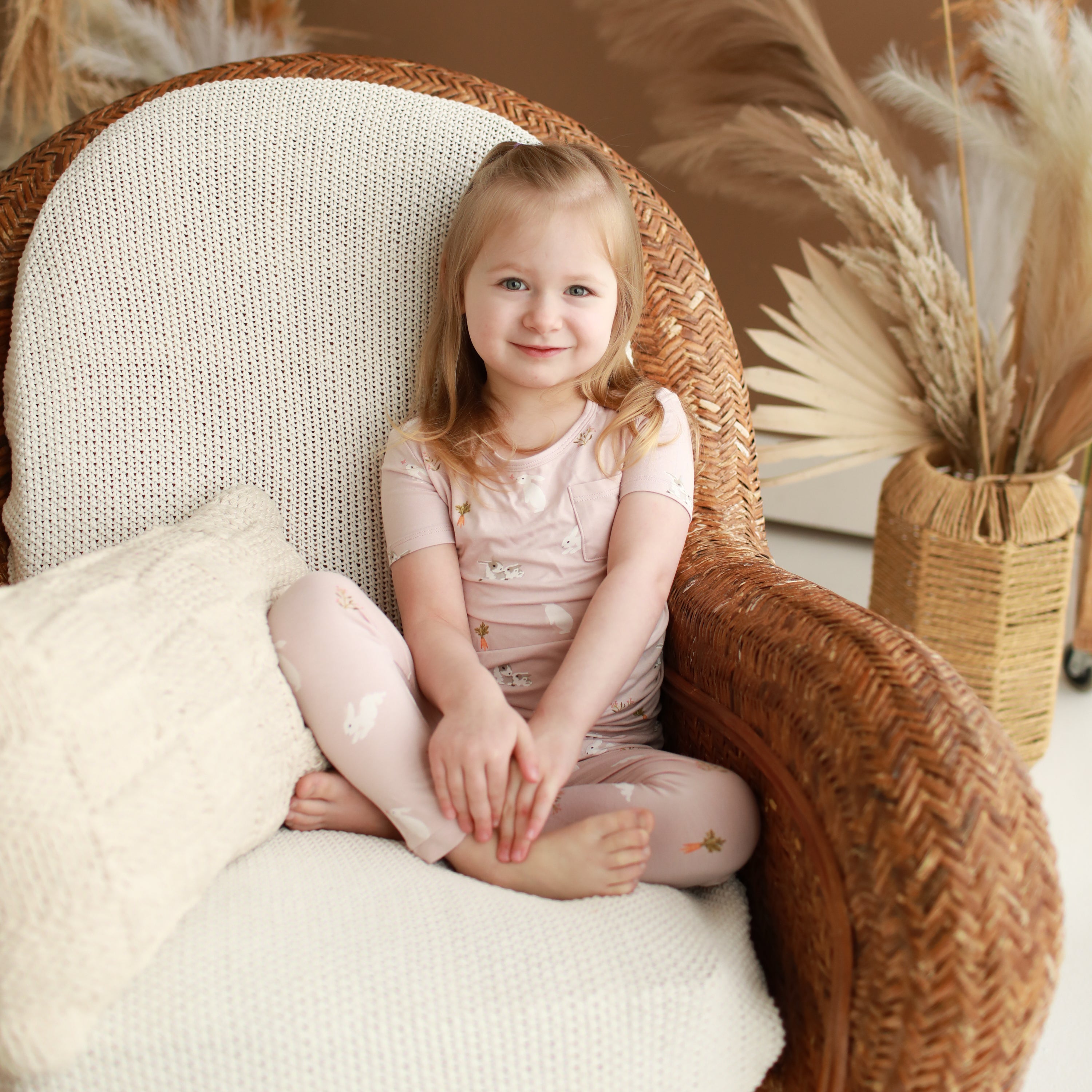  Short Sleeve with Pants Pajamas in Blush Rabbit、mySite、layawaytickets