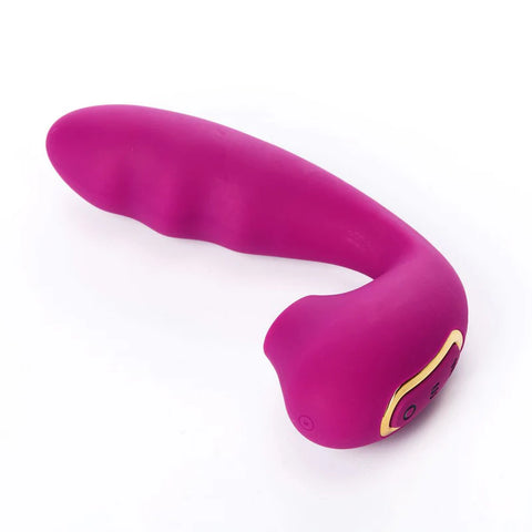 Purple G-spot Vibrating Wearable Sucking Device