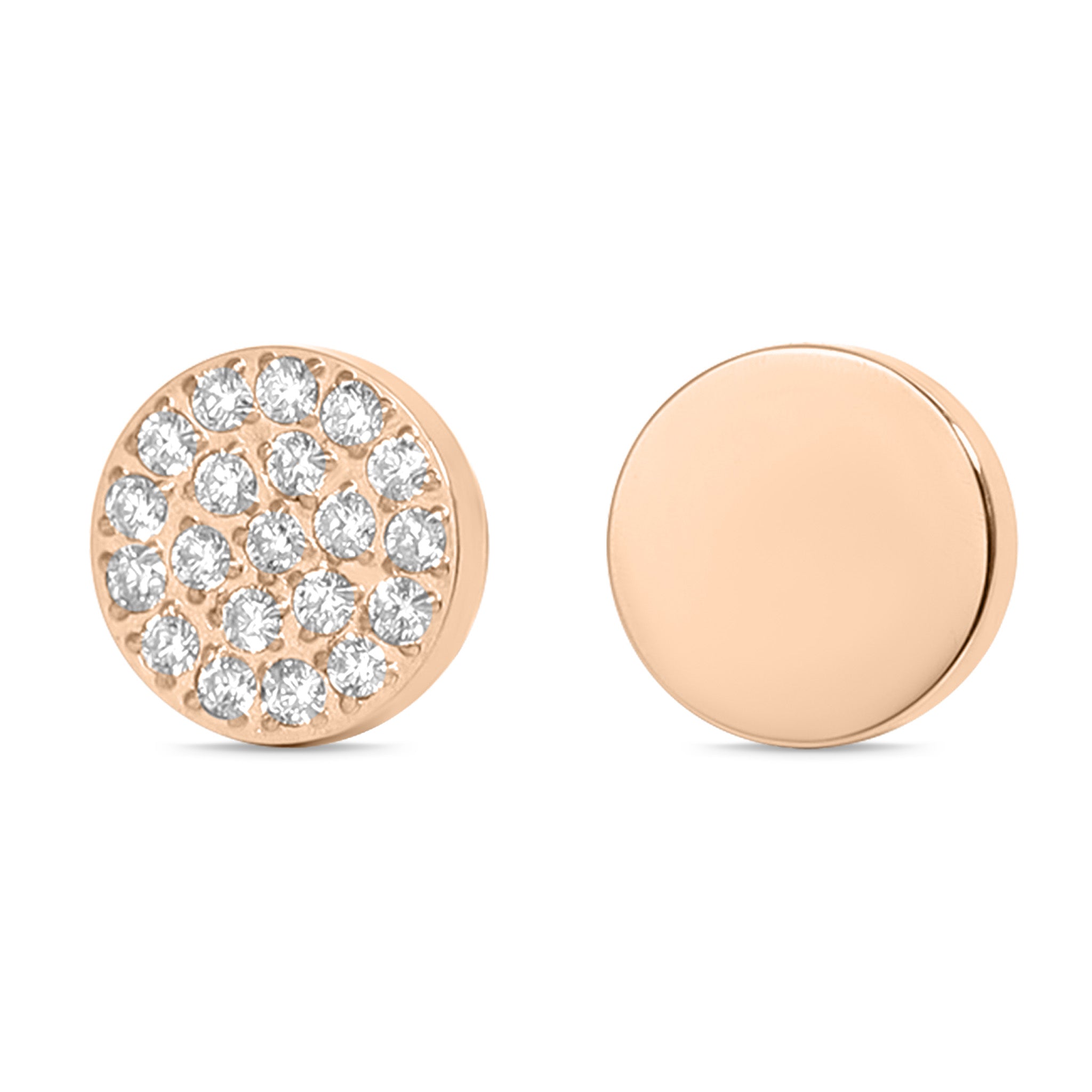 Stainless Steel Engravable 2 Piece Round Smart Watch Charm Set / SBB0360、mySite、dreamappss