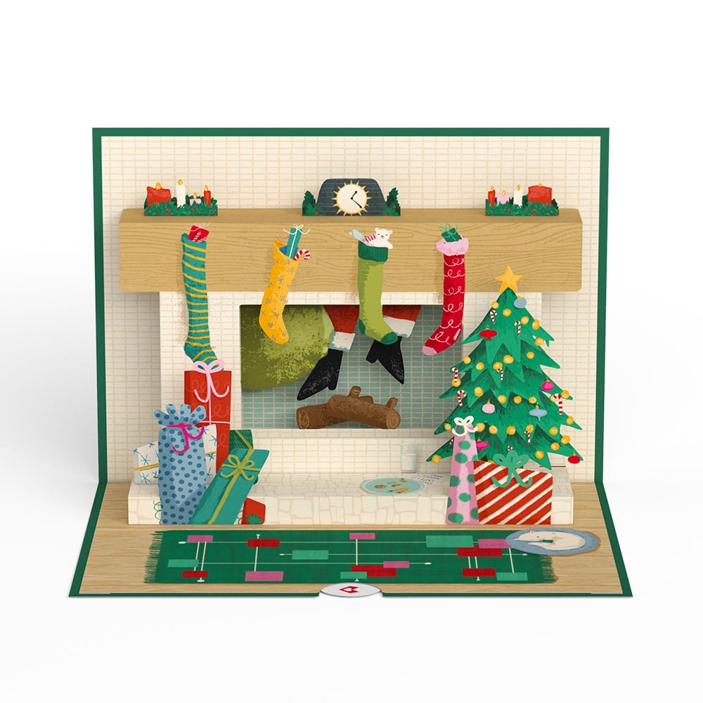 Santa Down the Chimney Christmas Pop-Up Card、mySite、solidvoid