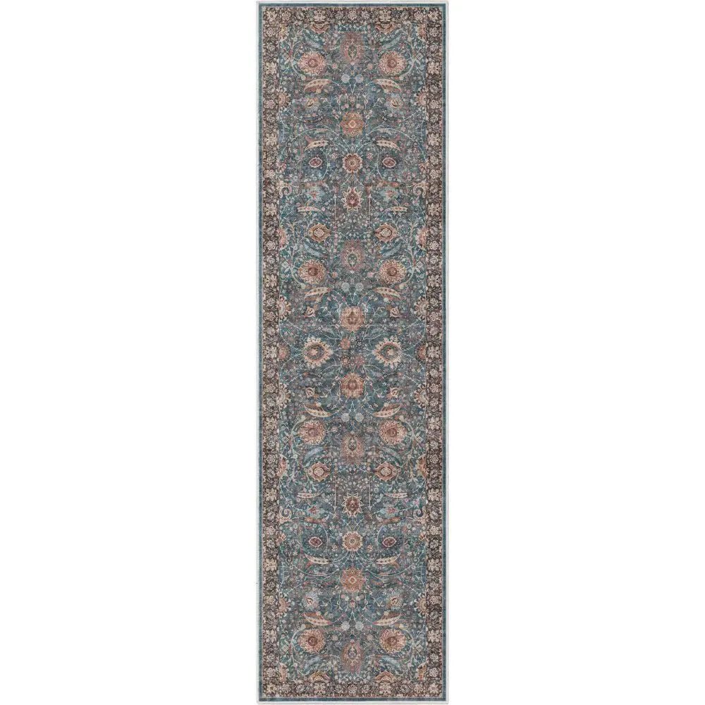 Liana Vintage Oriental Teal Flat-Weave Rug、mySite、gigharbornorthrealestate