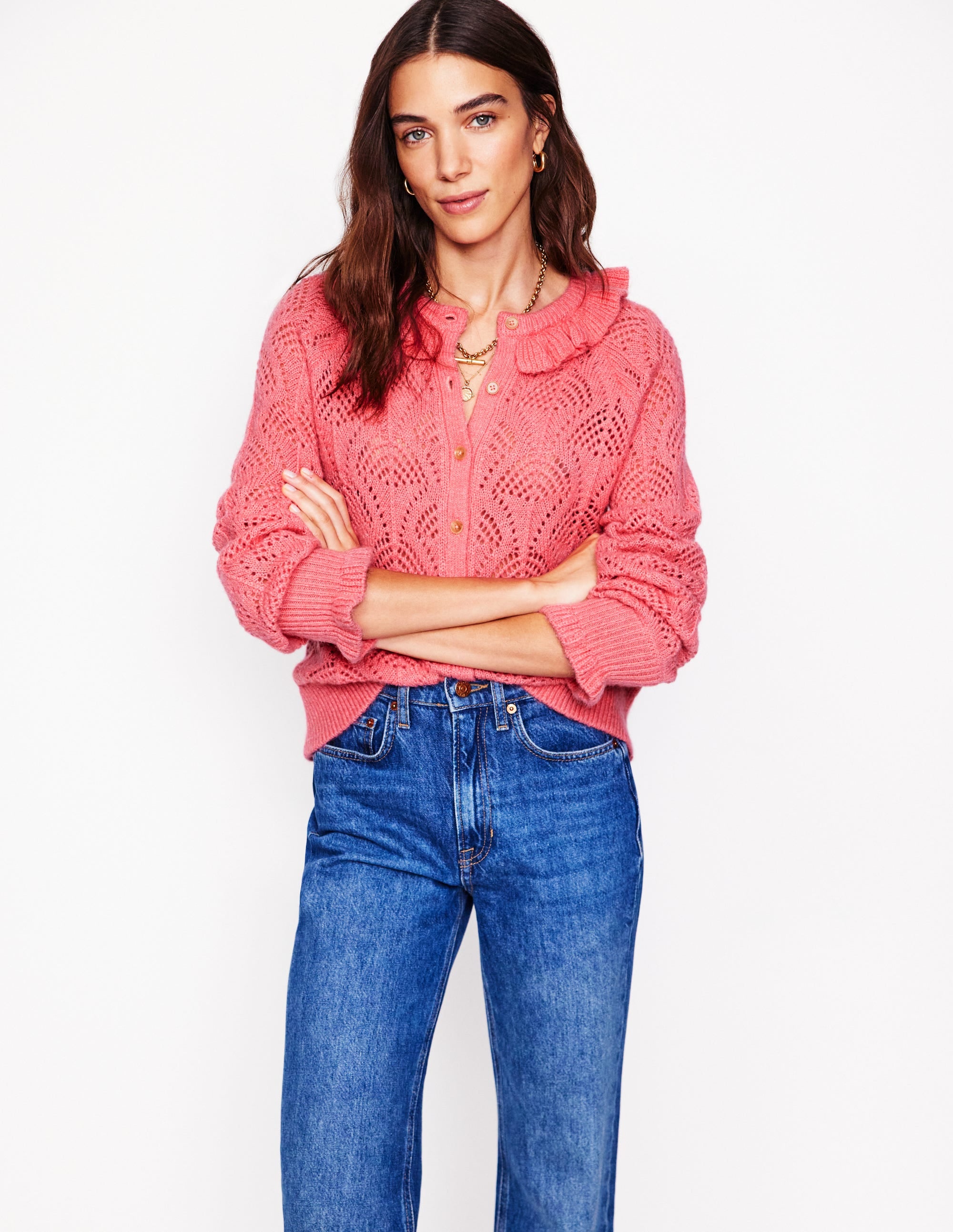  Alice Fluffy Stitch Cardigan-Salmon Pink、mySite、ashleygrahame