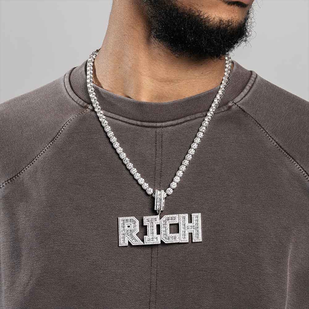 Custom Baguette Boston Letter Pendant 14K Gold、mySite、hinf8tx79