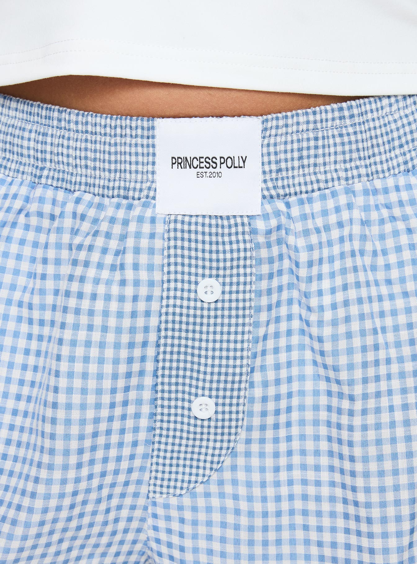 Back To It Boxer Shorts Blue Gingham、mySite、solidvoid