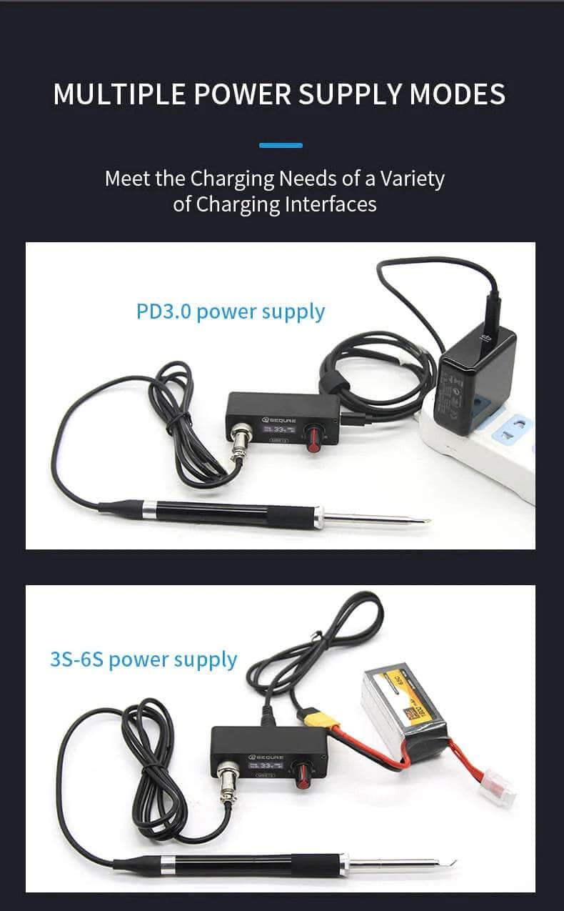 Sequre MSS12 Mini OLED Soldering Station w/ T12-BC2 Tip