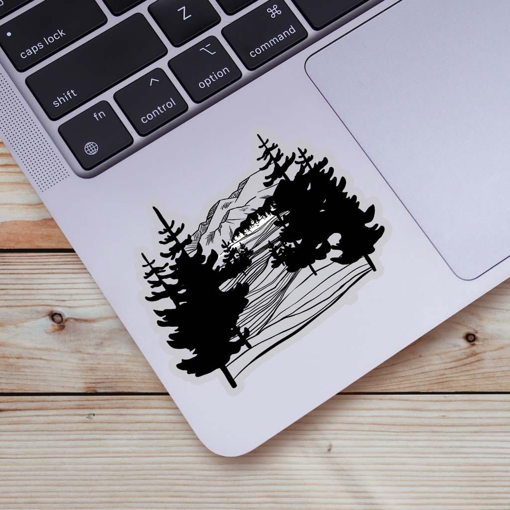  Black And White Nature Clear Sticker、mySite、elrpsem3k