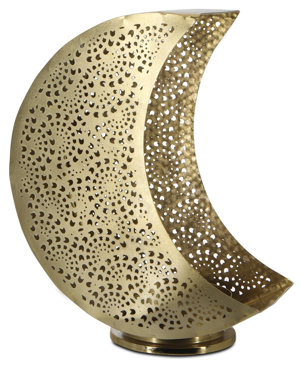 Fair Trade Moon Shaped Cutout Lantern Candle Holder、mySite、topwebapps