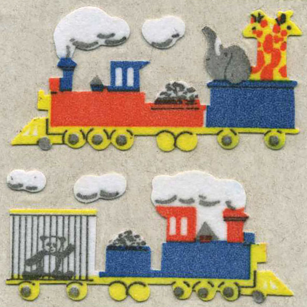  Animal Trains Fuzzy Stickers、mySite、ghnorth