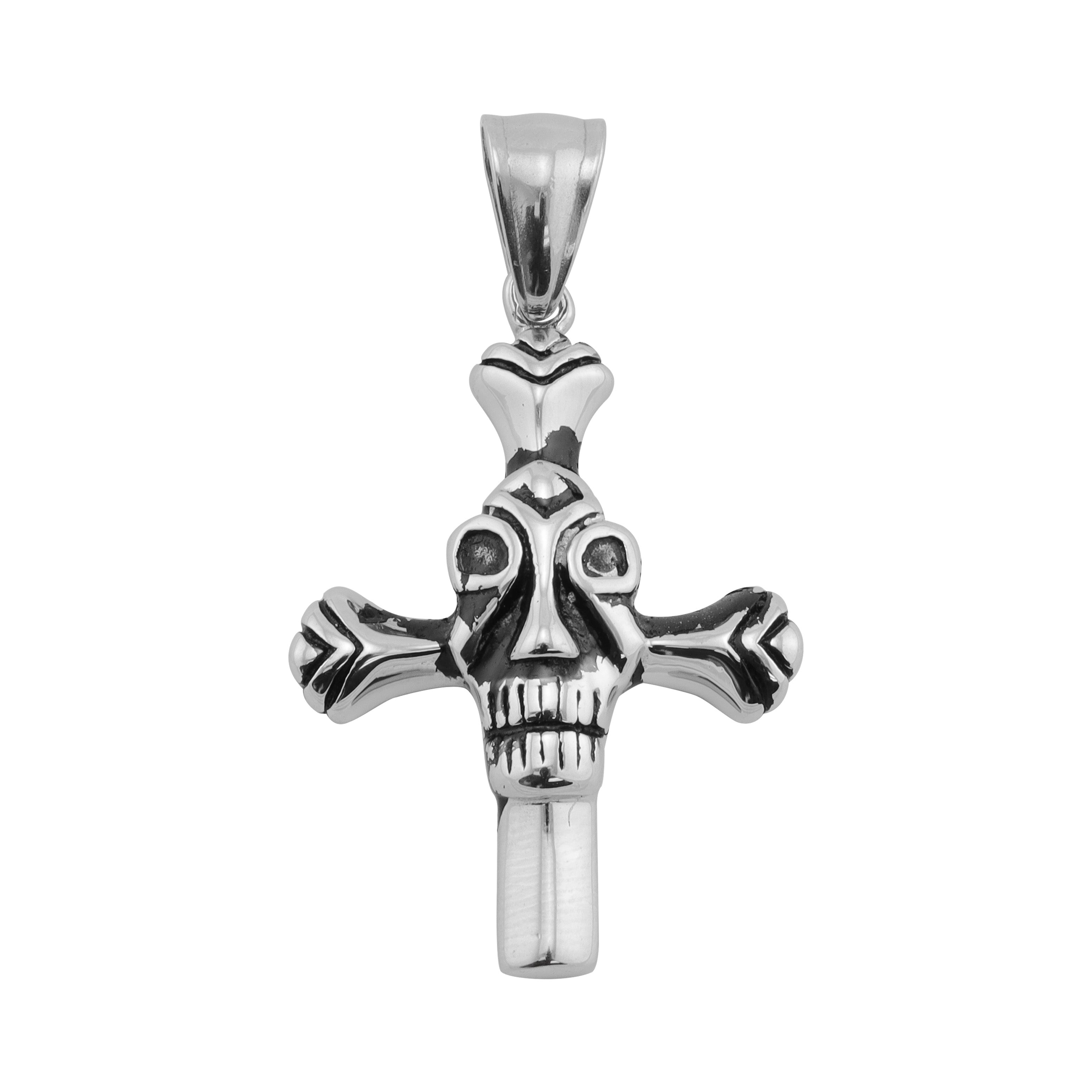 Stainless Steel Cross With Face Center Pendant / PDC2008、mySite、dreamappss