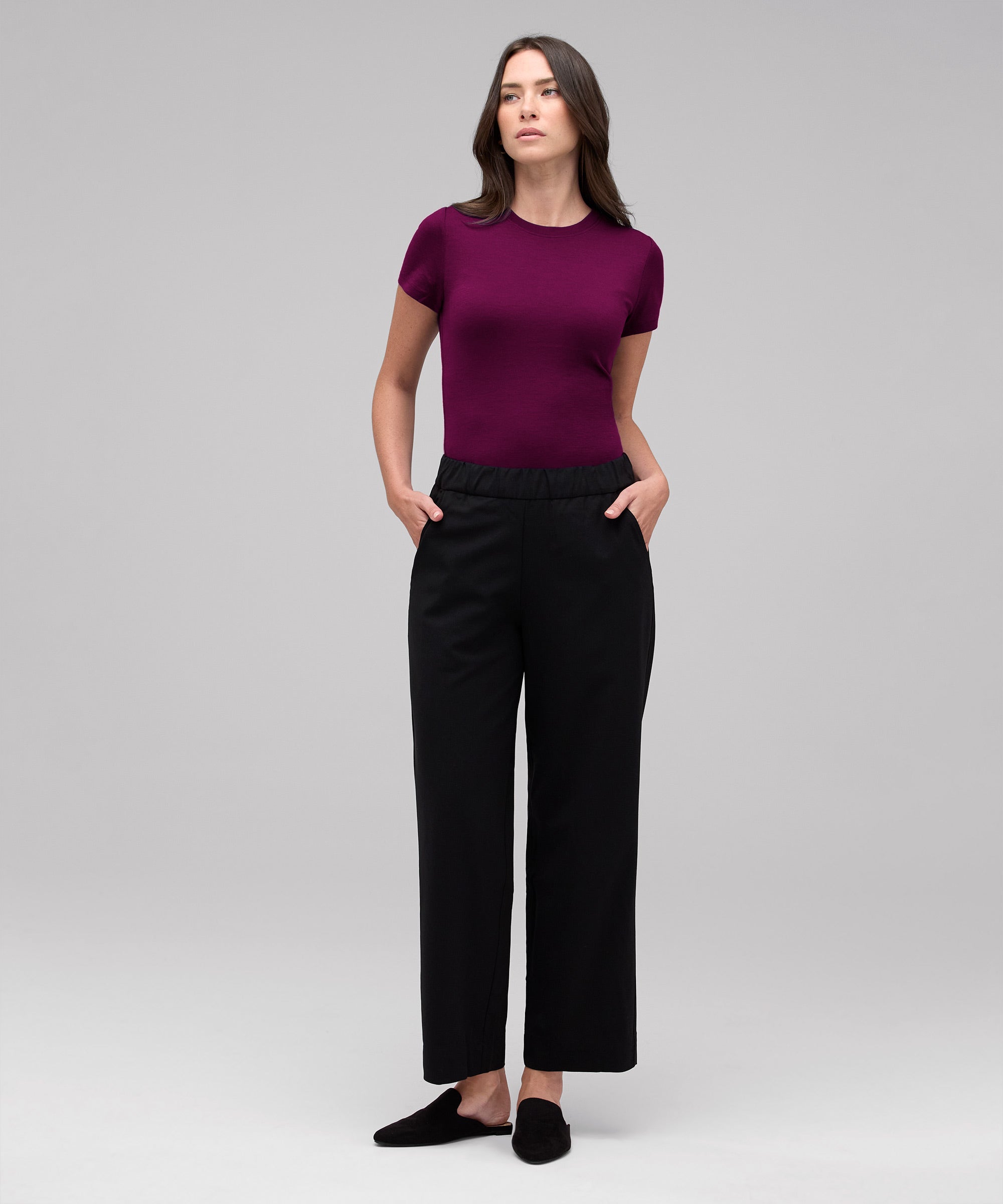 Women's Slim Merino Crew Neck T-Shirt、mySite、noshort