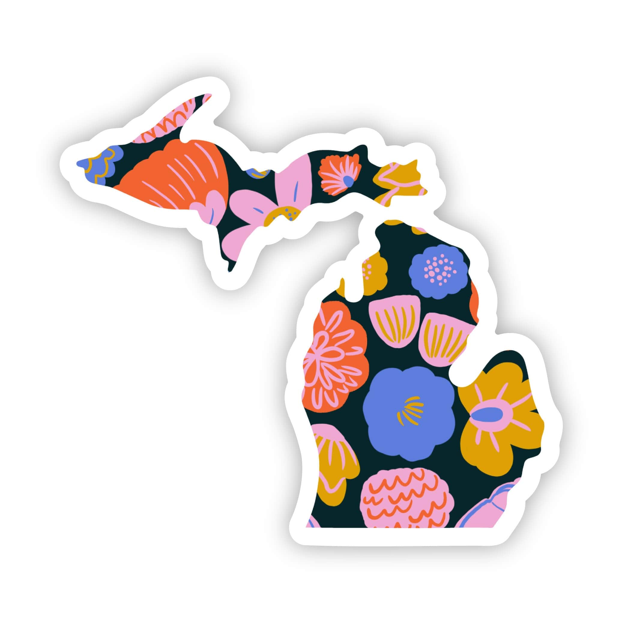  Michigan Sticker - Colorful Flower、mySite、ghnorth
