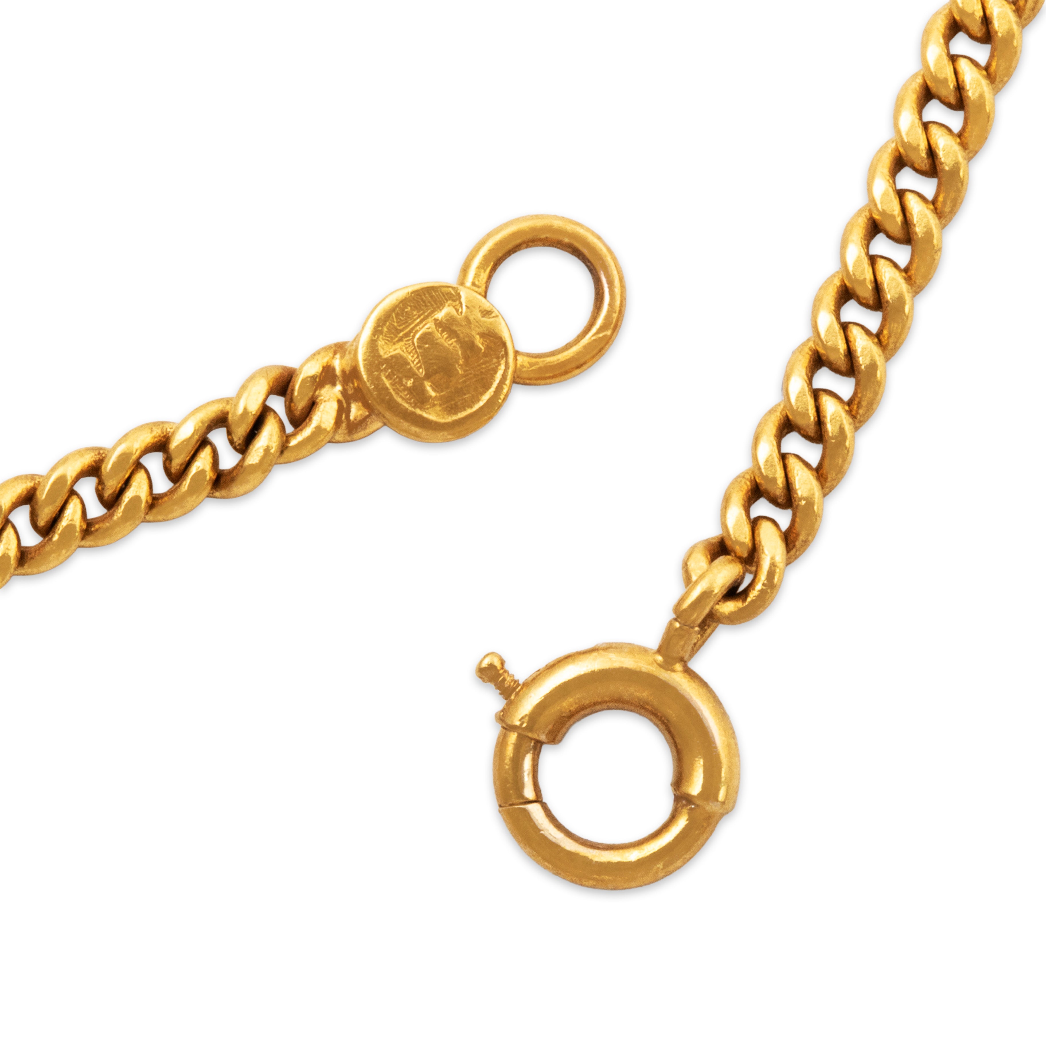 Antique 14k Yellow Gold Pearl Satin Curb Chain Station Necklace 16.5、mySite、hinf8tx79