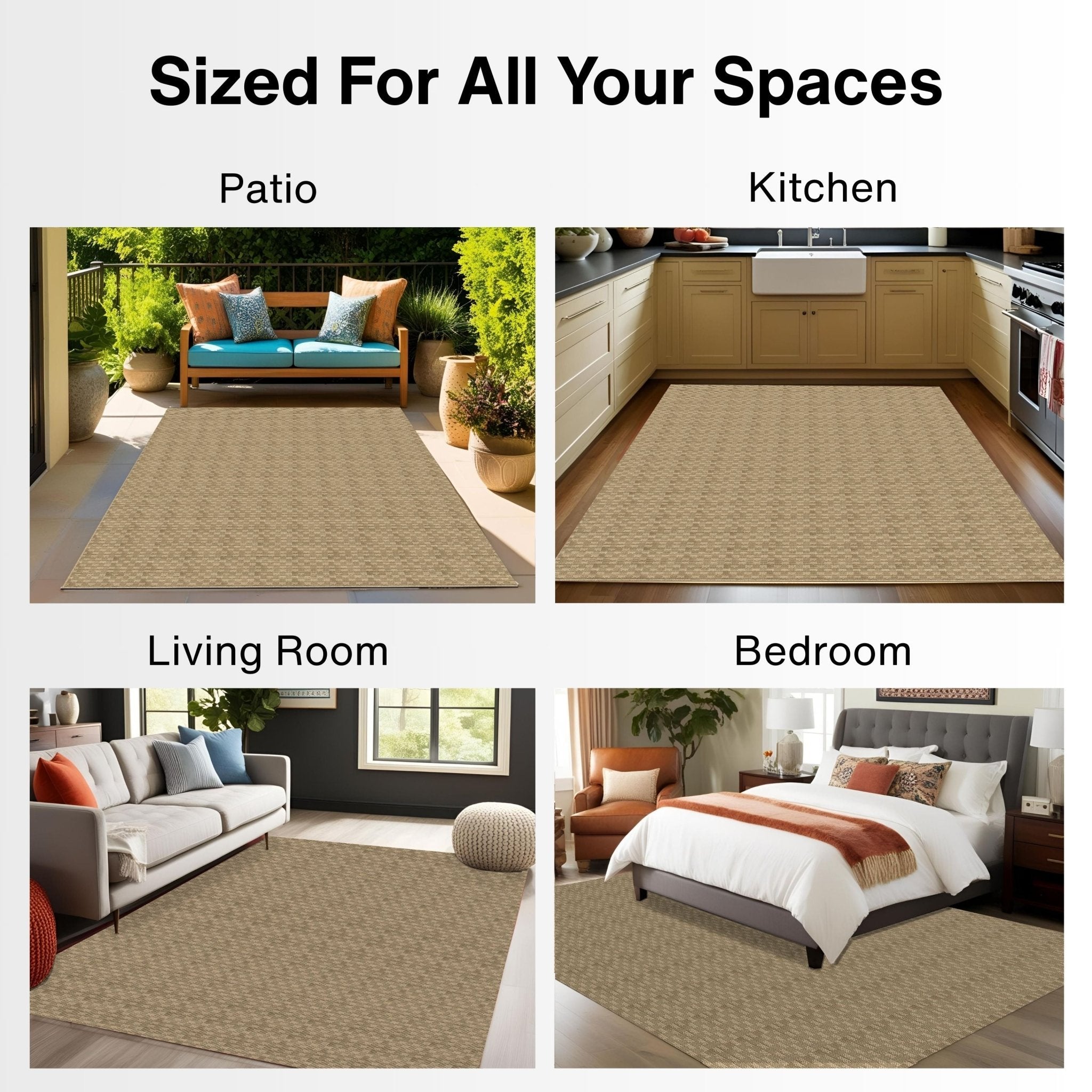 Alto Textures Custom Outdoor/Indoor Flat-Pile Rug - Personalized Sizes, Easy Maintenance、mySite、gigharbornorthrealestate