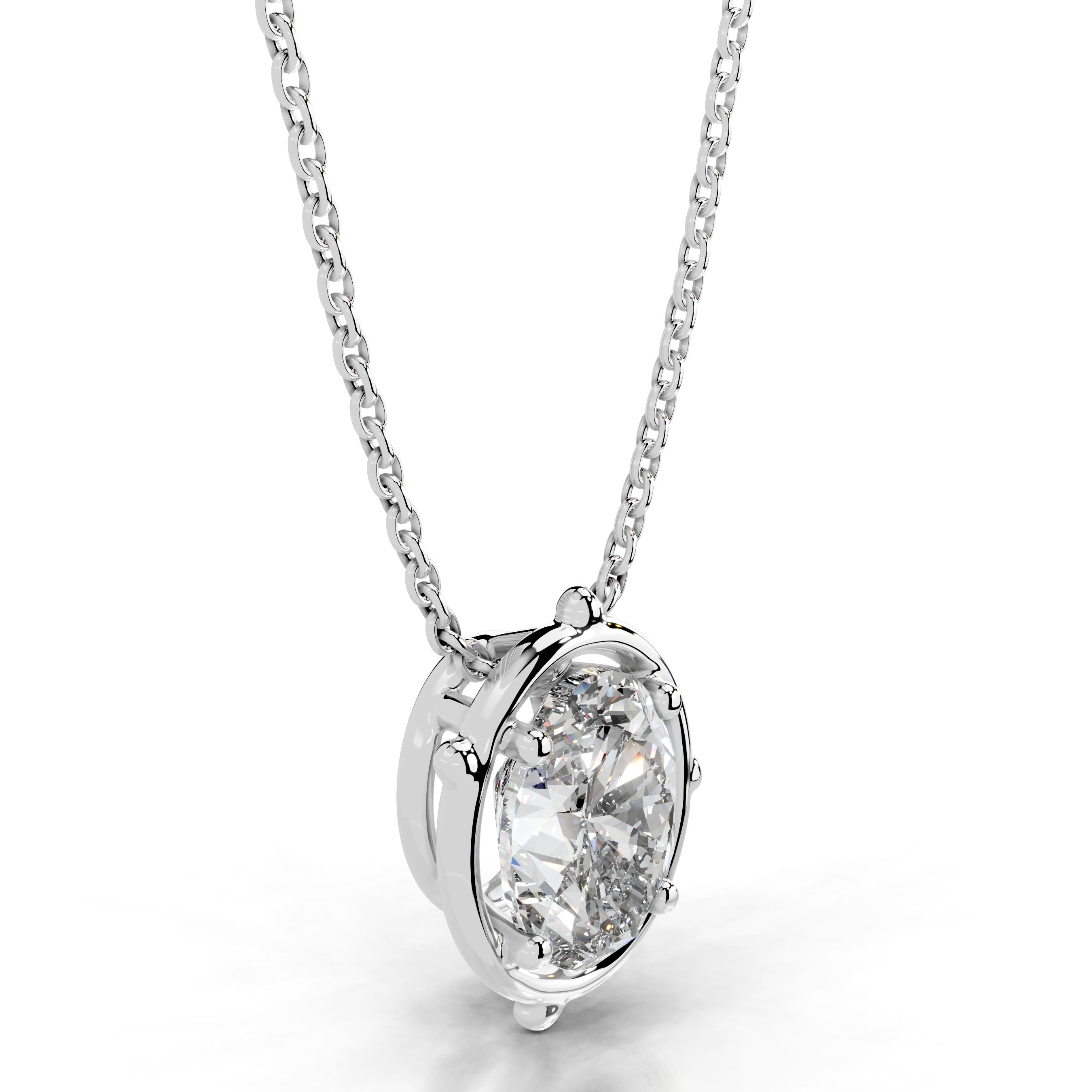 Rooted in Love Lab Grown Diamond Necklace - 14K White Gold、mySite、hinf8tx79