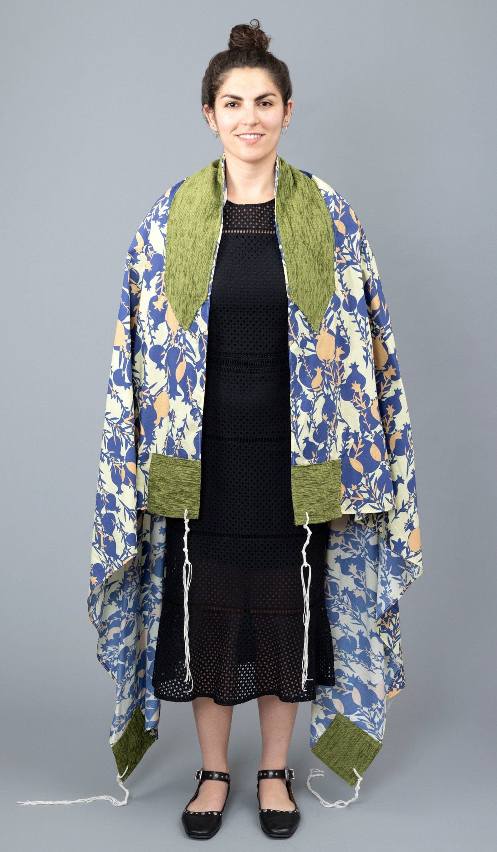 Blue Pomegranates with Green Cotton Tallit、mySite、topwebapps