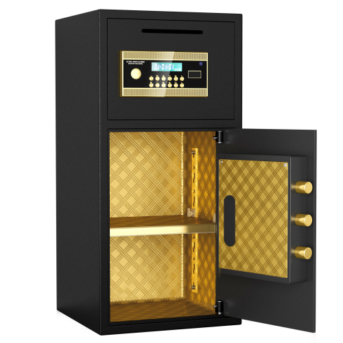 Large Double-door Coin-operated Safe,Digital Security Safe with Fireproof and Waterproof Bag,6.5 Cubic Feet Safe Box with Hidden Code Function for Home,Office and Hotel、、casual