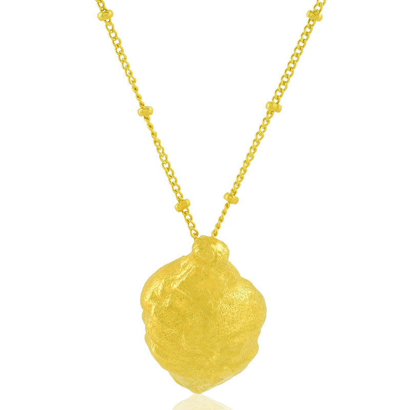 Ethical Nugget Charm Necklace | 14K Gold Plated、mySite、camillekostekn