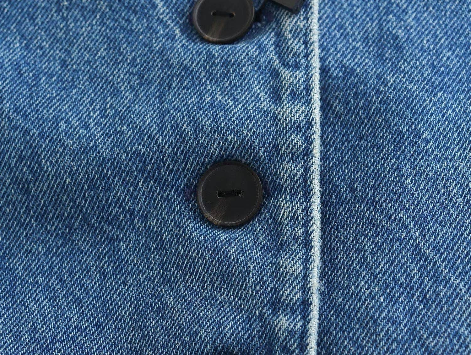 Kenzie’s Denim V-Neck Button Vest、mySite、garagedoors4me