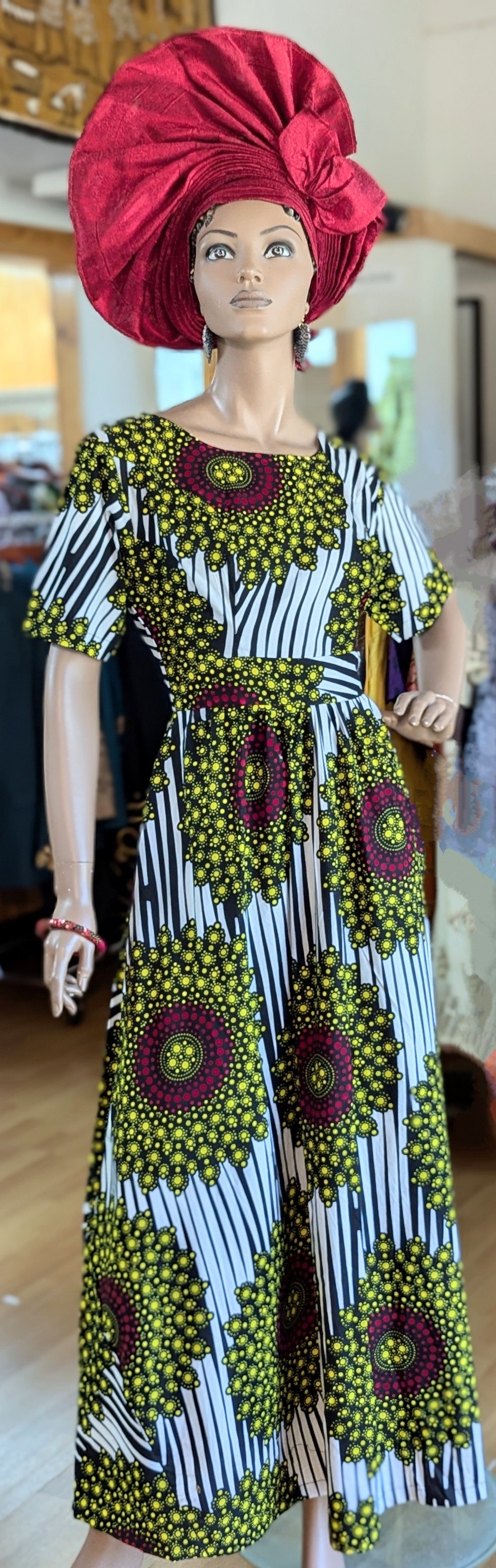 Dupsie's Alua's Radiance African Print Maxi Dress DP9111D、mySite、solidvoid