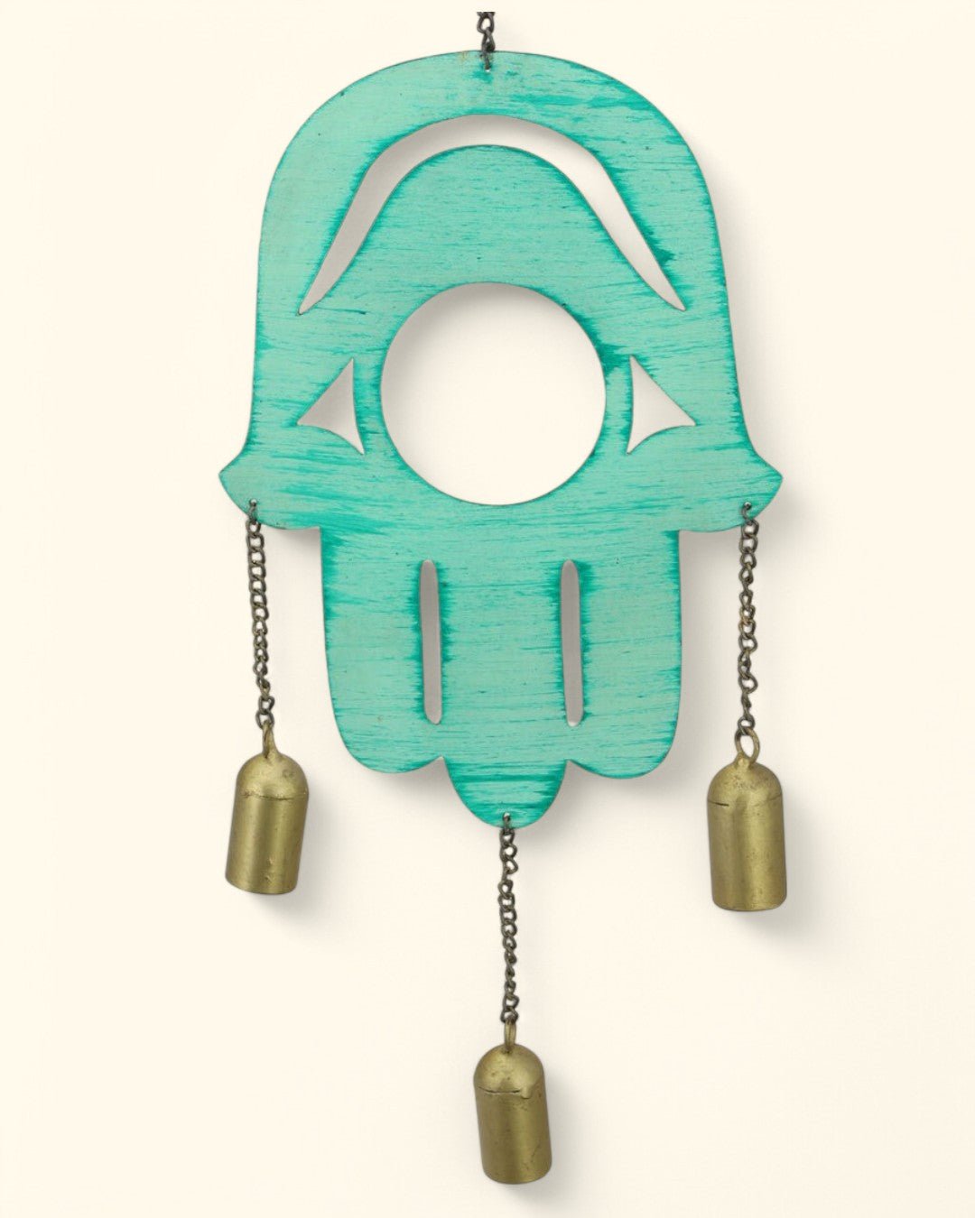 Hamsa Patina Wind Chime, Fair Trade、mySite、topwebapps