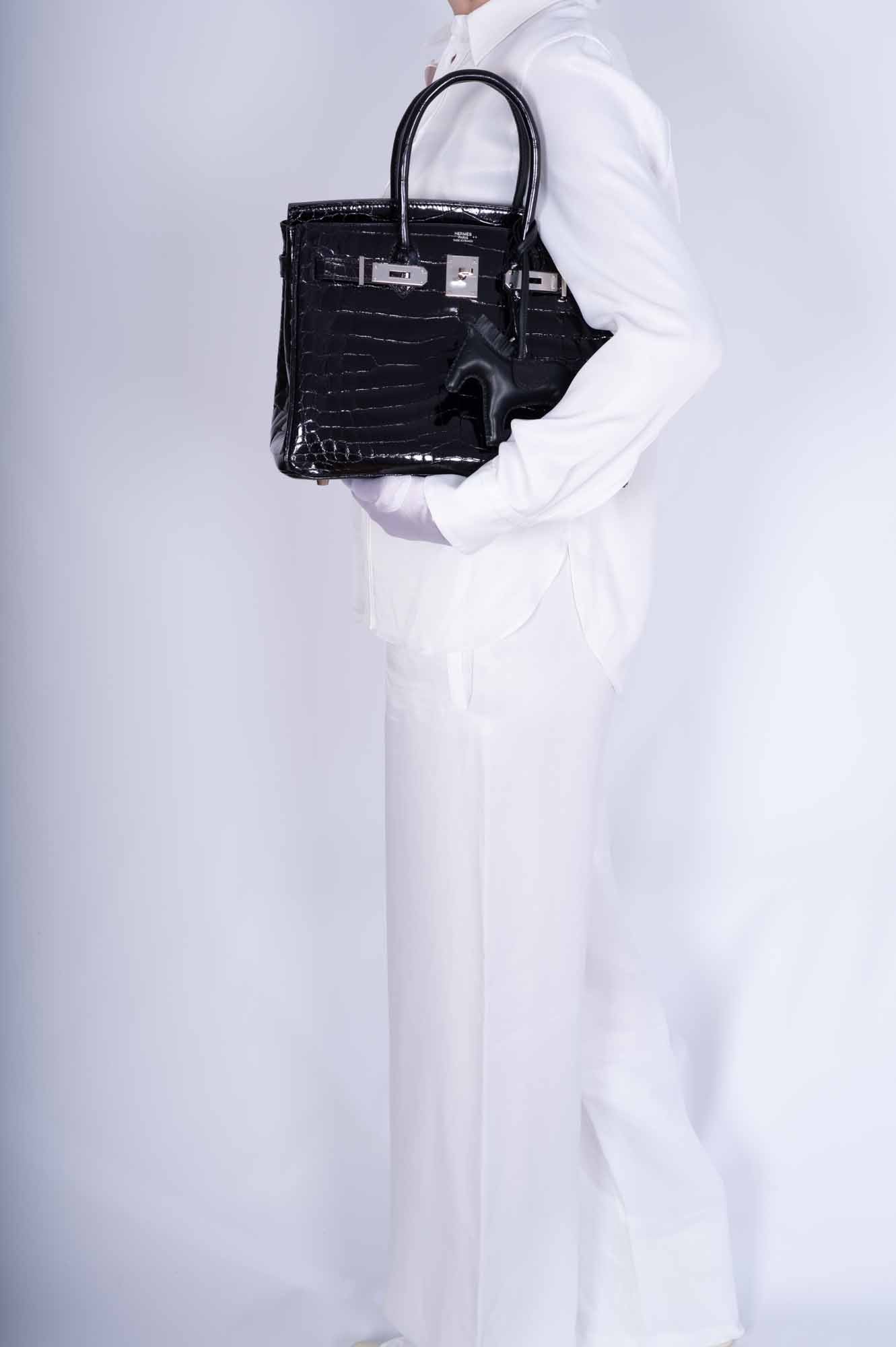 Hermès Birkin 30 Black Shiny Niloticus Crocodile Palladium Hardware、mySite、garminoutage.com