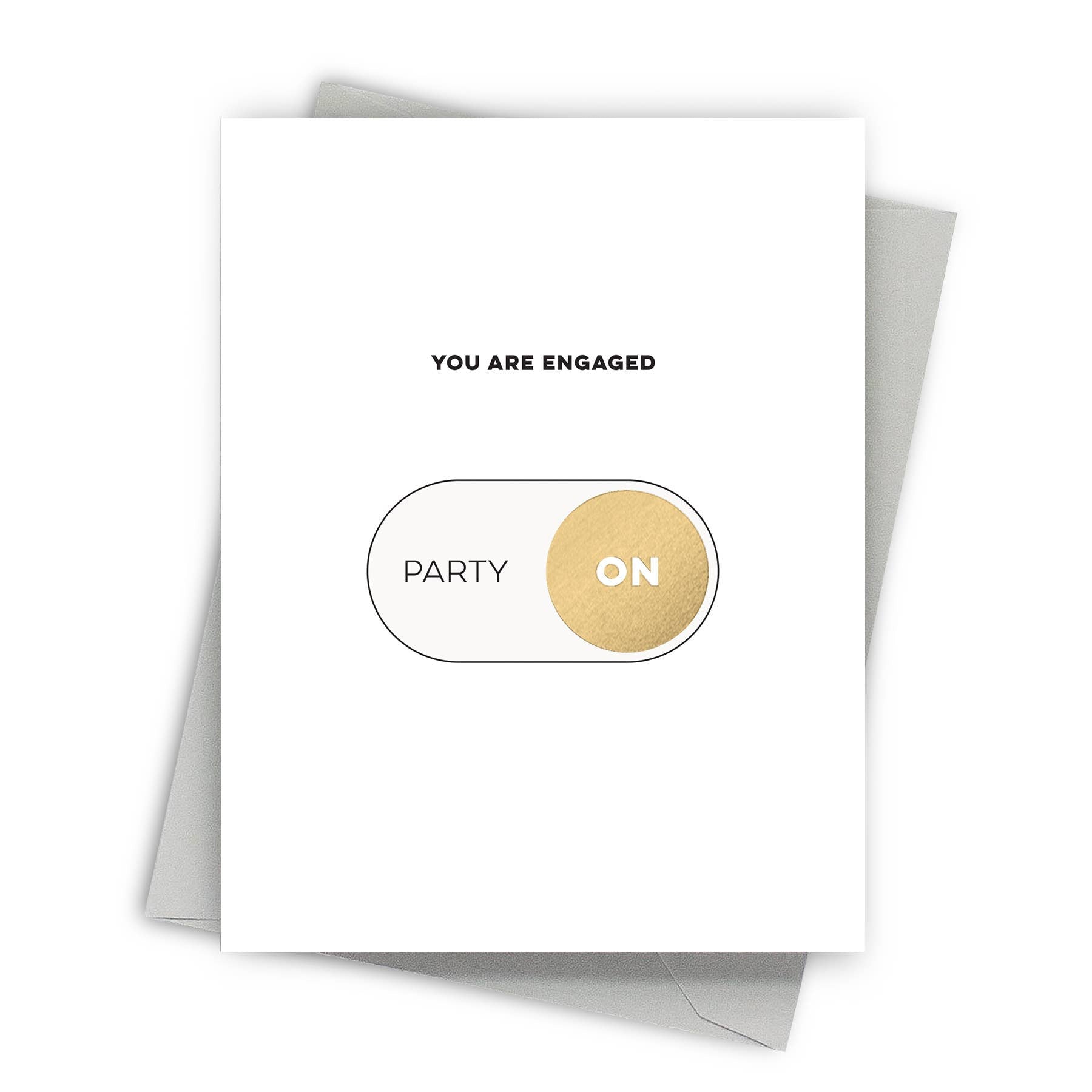 Fine Moments - Party On Gold Foil Engagement Celebration Card、mySite、garagedoors4me