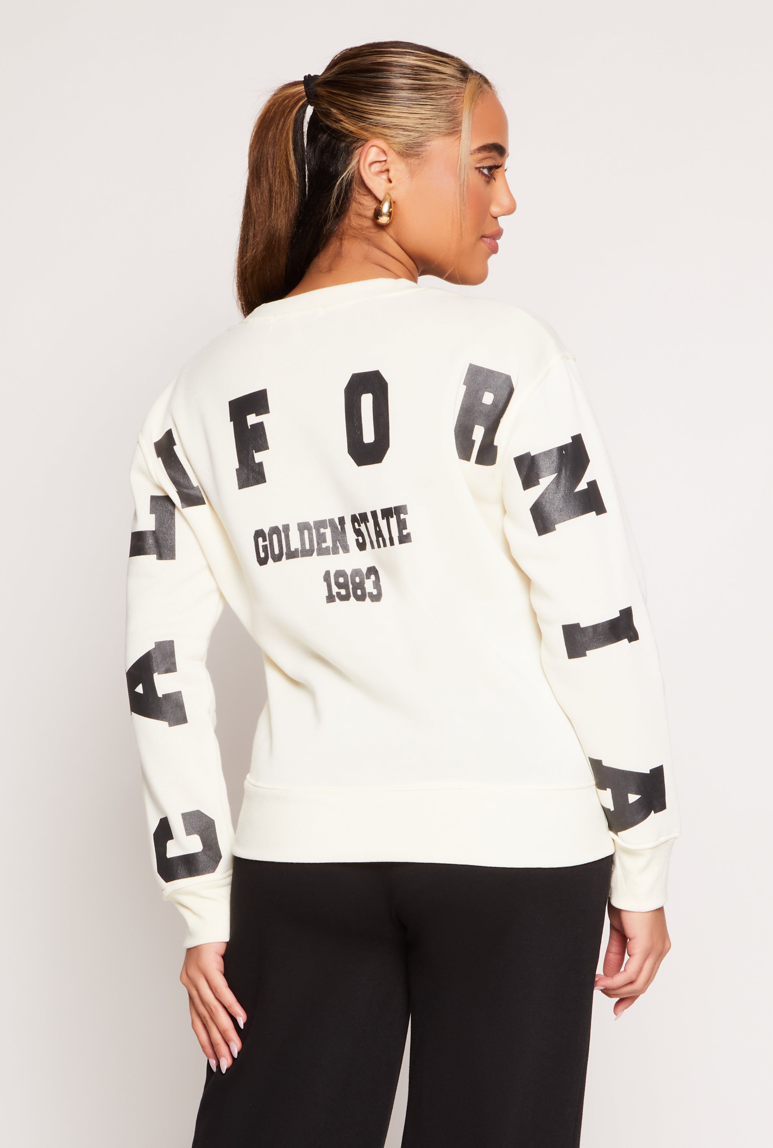 California Back Graphic Pullover Sweatshirt、mySite、camillekostekn