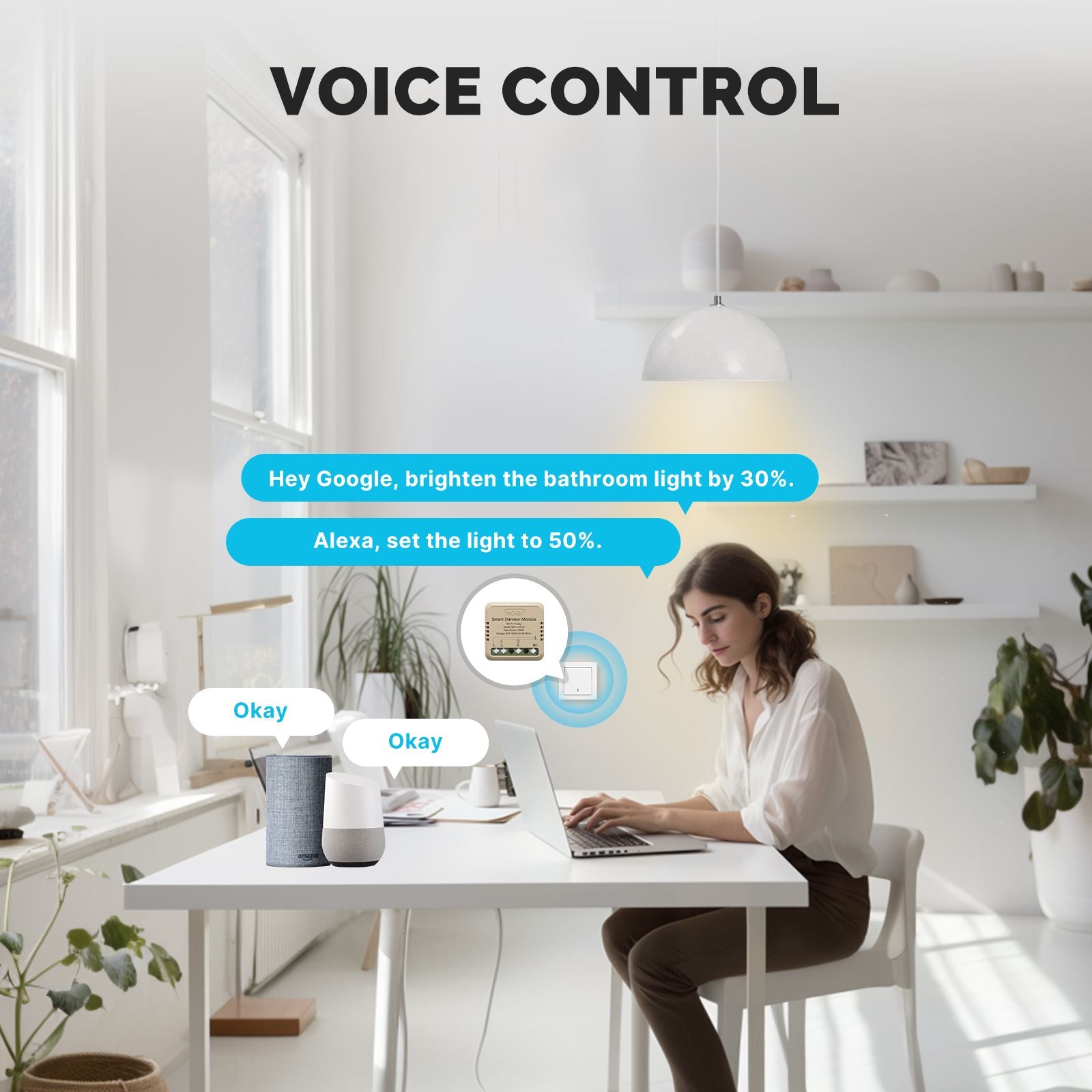 WiFi Smart Dimmer Switch Module Timer Diy Breaker 1/2 Gang、mySite、fannypackpong